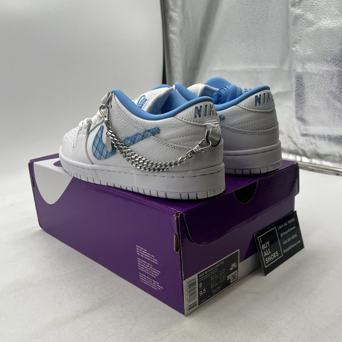 Size 8 - Nicole Hause x Nike Dunk Pro SB Low White University Blue (FZ8802-100)