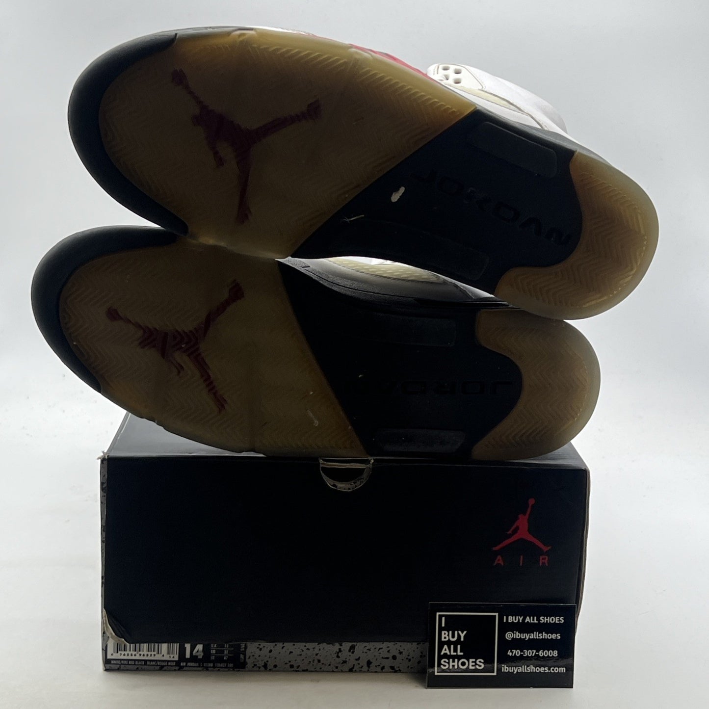 Size 14 - Air Jordan 5 Retro 2013 White Fire Red (136027-100)