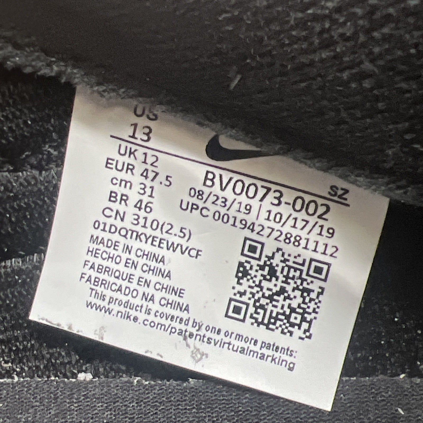 Size 13 - Nike sacai x LDWaffle Black Nylon (BV0073-002)