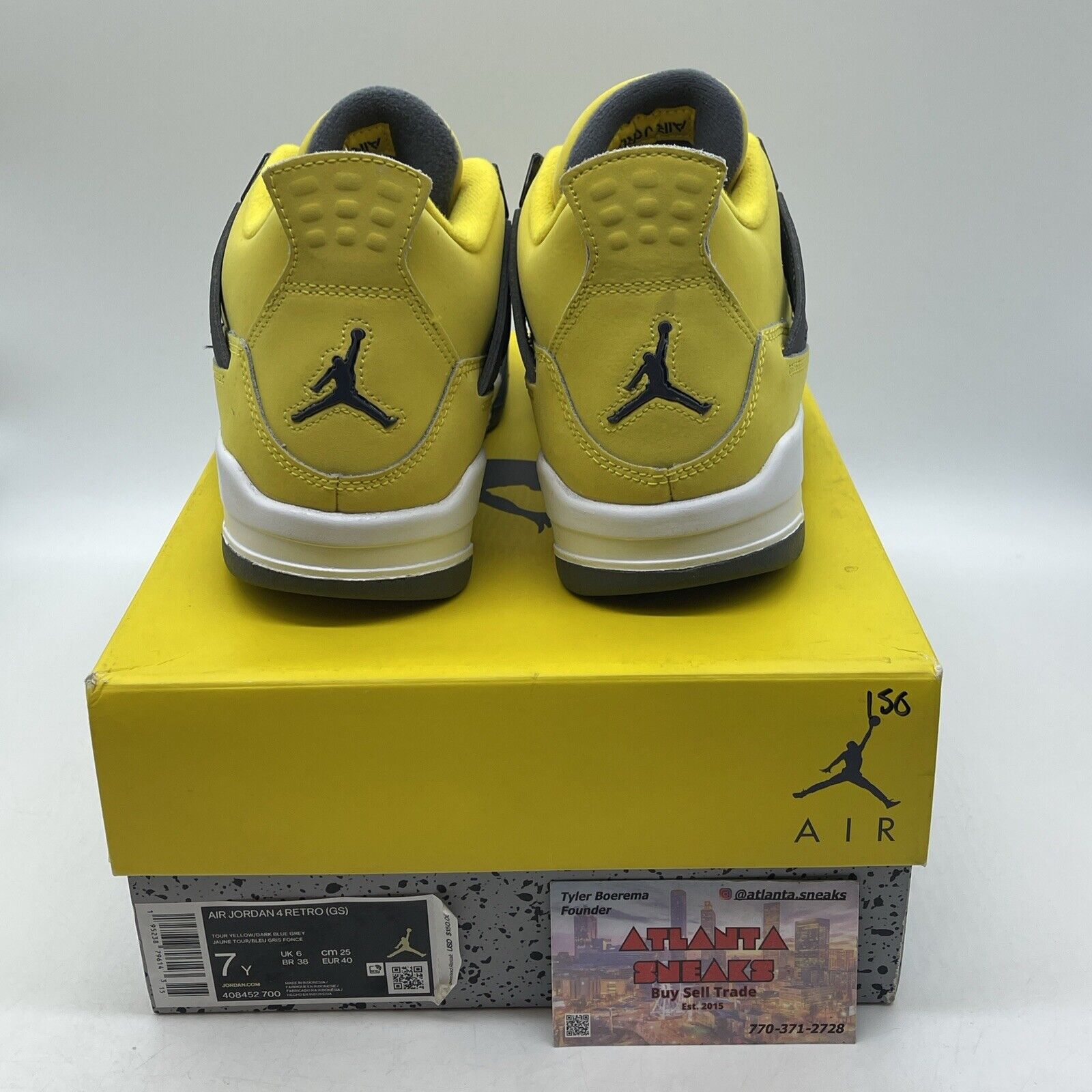 Size 7Y - Jordan 4 Retro GS Tour Yellow  White Suede (408452700)