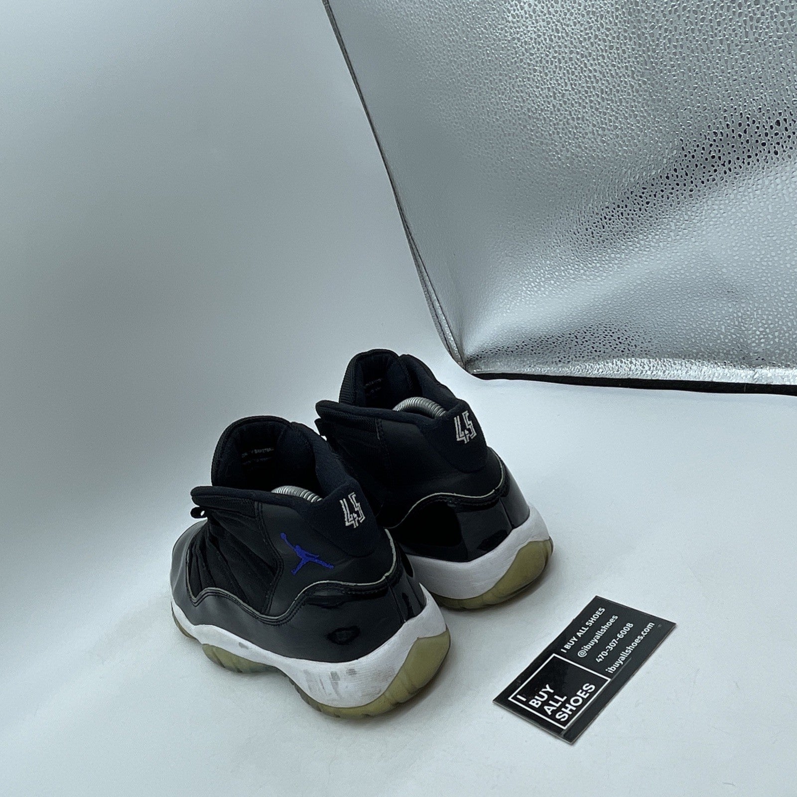 Size 7Y - Air Jordan 11 Retro High Space Jam Black Suede Leather (378038-003)