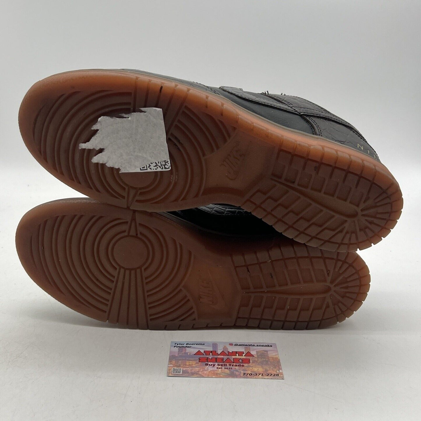 Size 11 - Nike Dunk SE Low Chocolate Croc Brown Leather (DV1024-010)