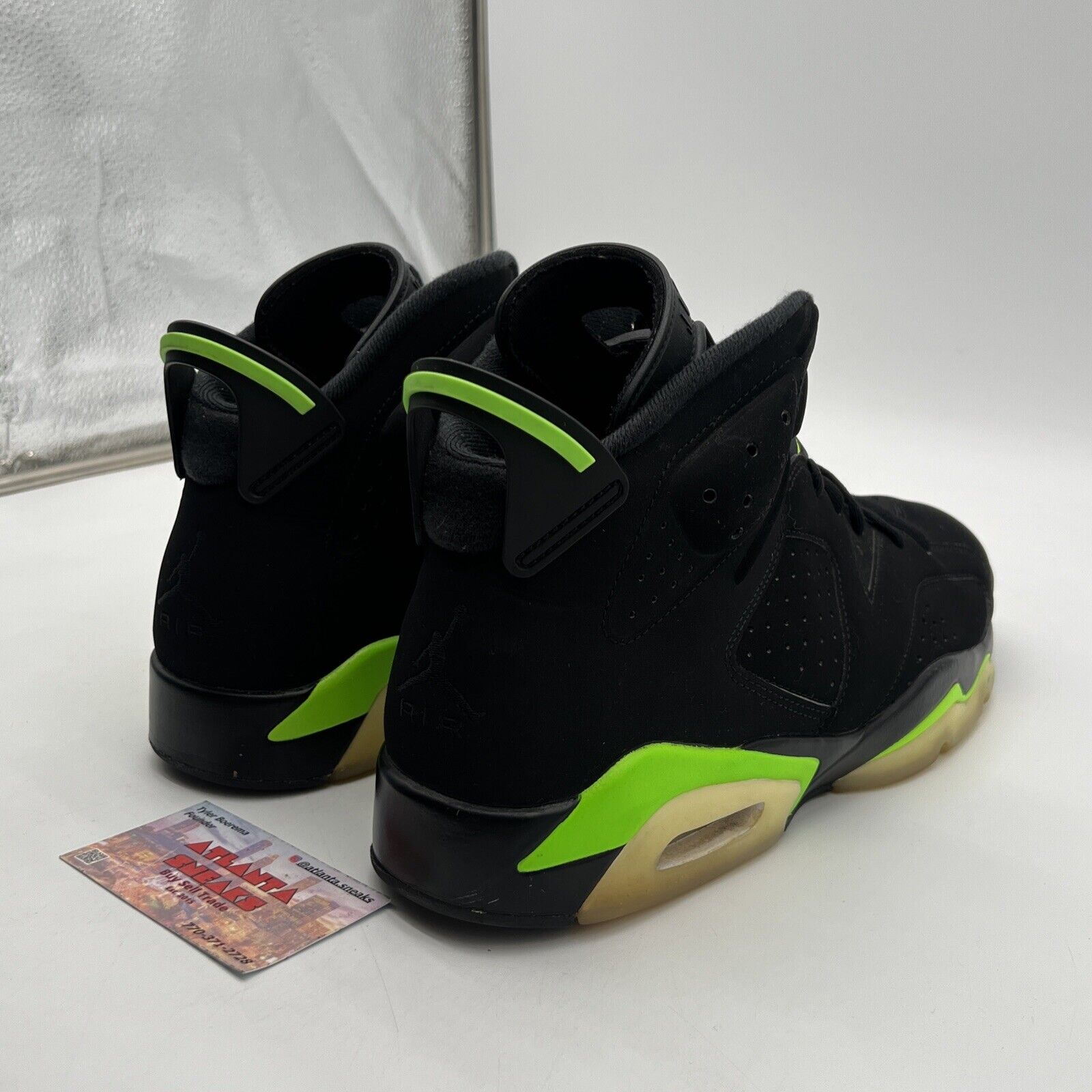 Size 11 - Jordan 6 Retro Electric Green 2021 Black Suede (CT8529-003)