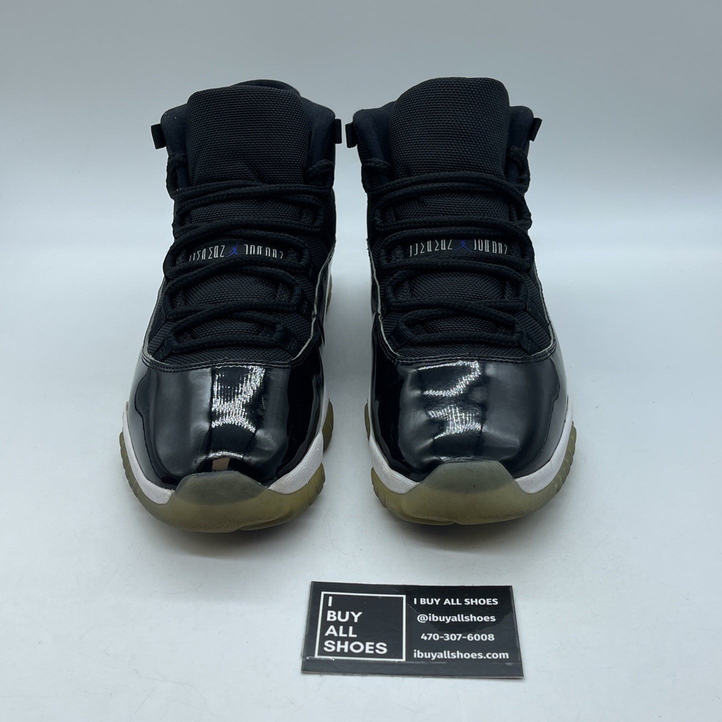 Size 9.5 - Jordan 11 Retro High Space Jam Black Suede Leather (378037-003)