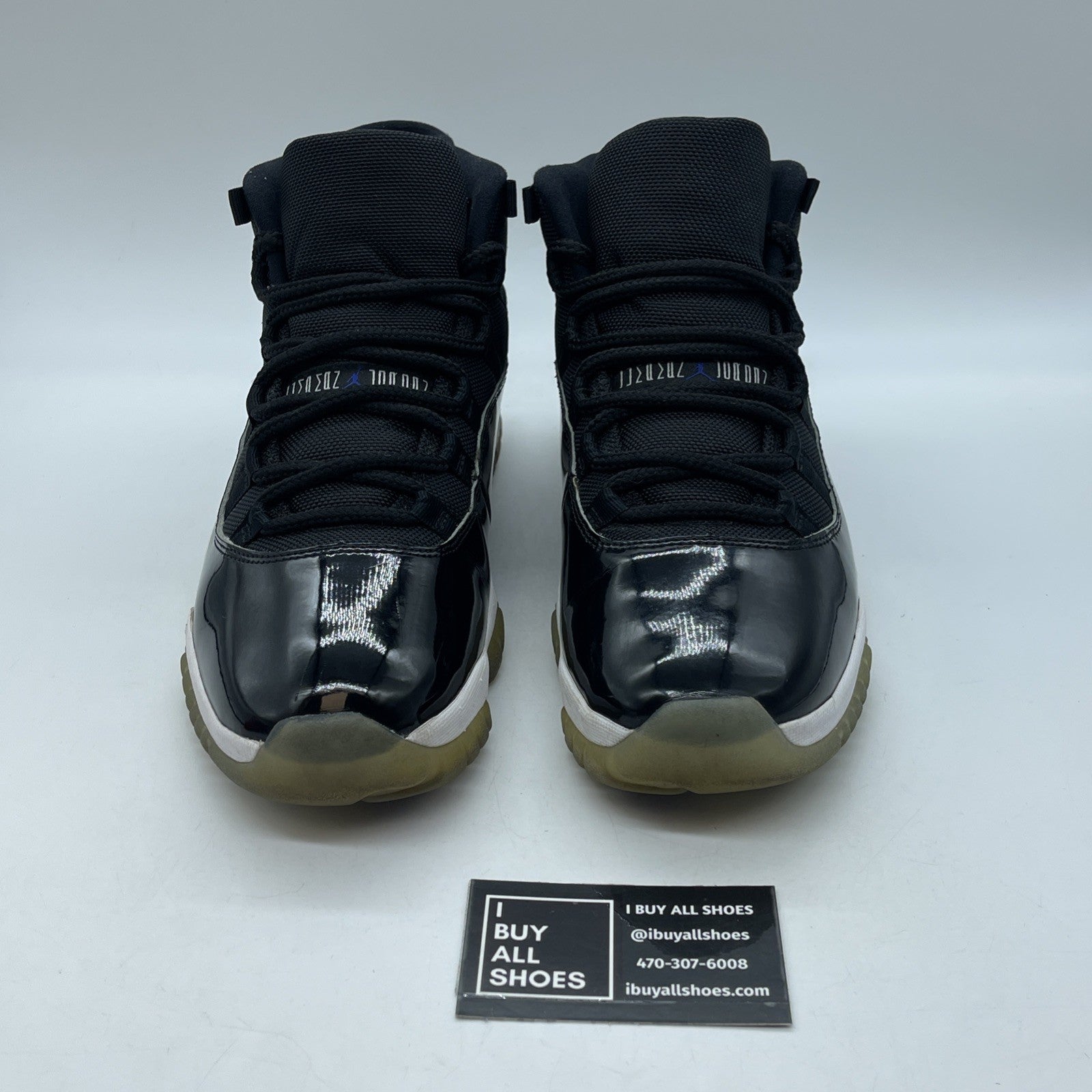 Size 9.5 - Jordan 11 Retro High Space Jam Black Suede Leather (378037-003)