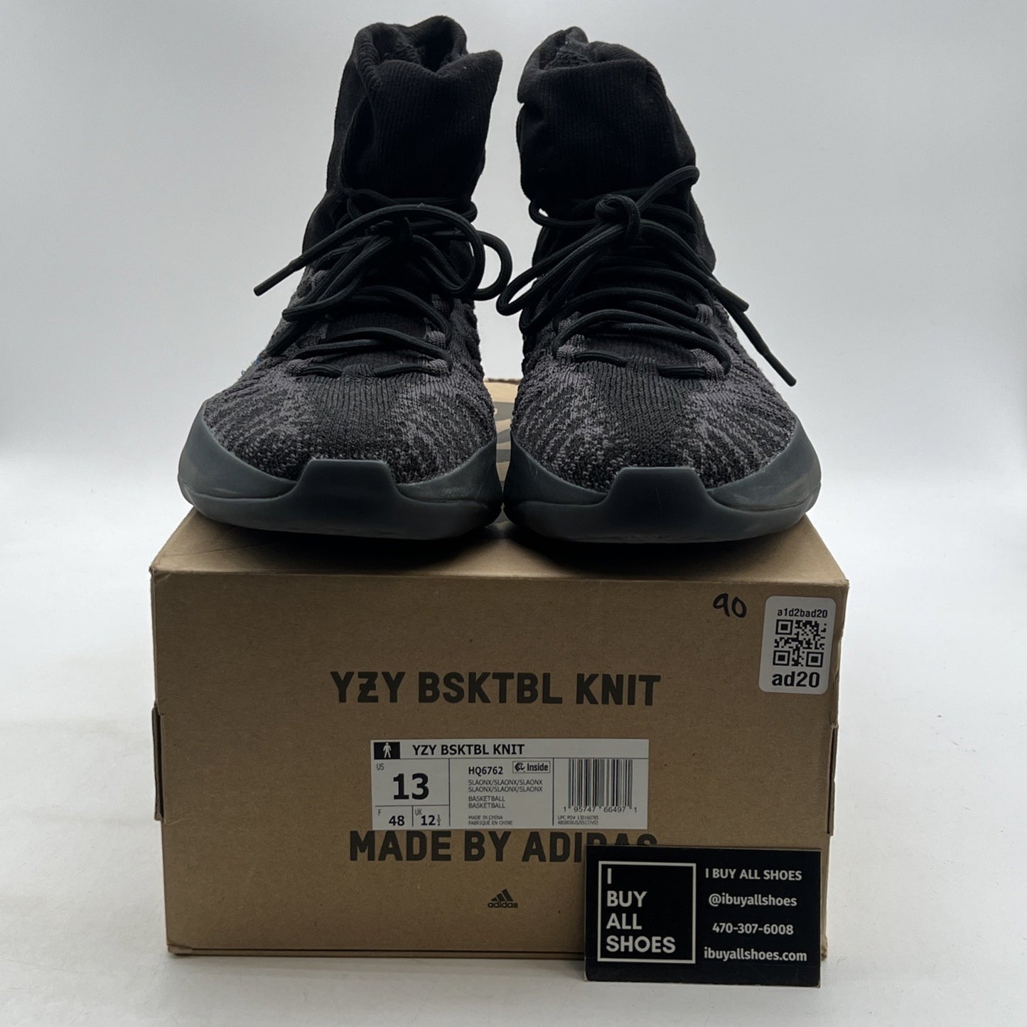 Size 13 - adidas Yeezy Basketball Knit Onyx (HQ6762)