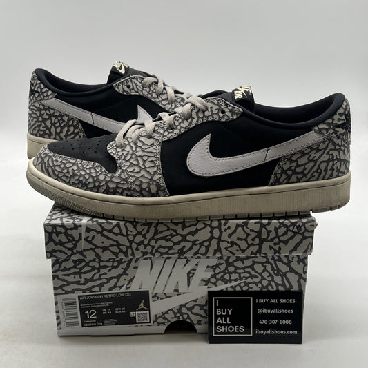 Size 12 - Air Jordan 1 Retro OG Low Black Cement (CZ0790-001)