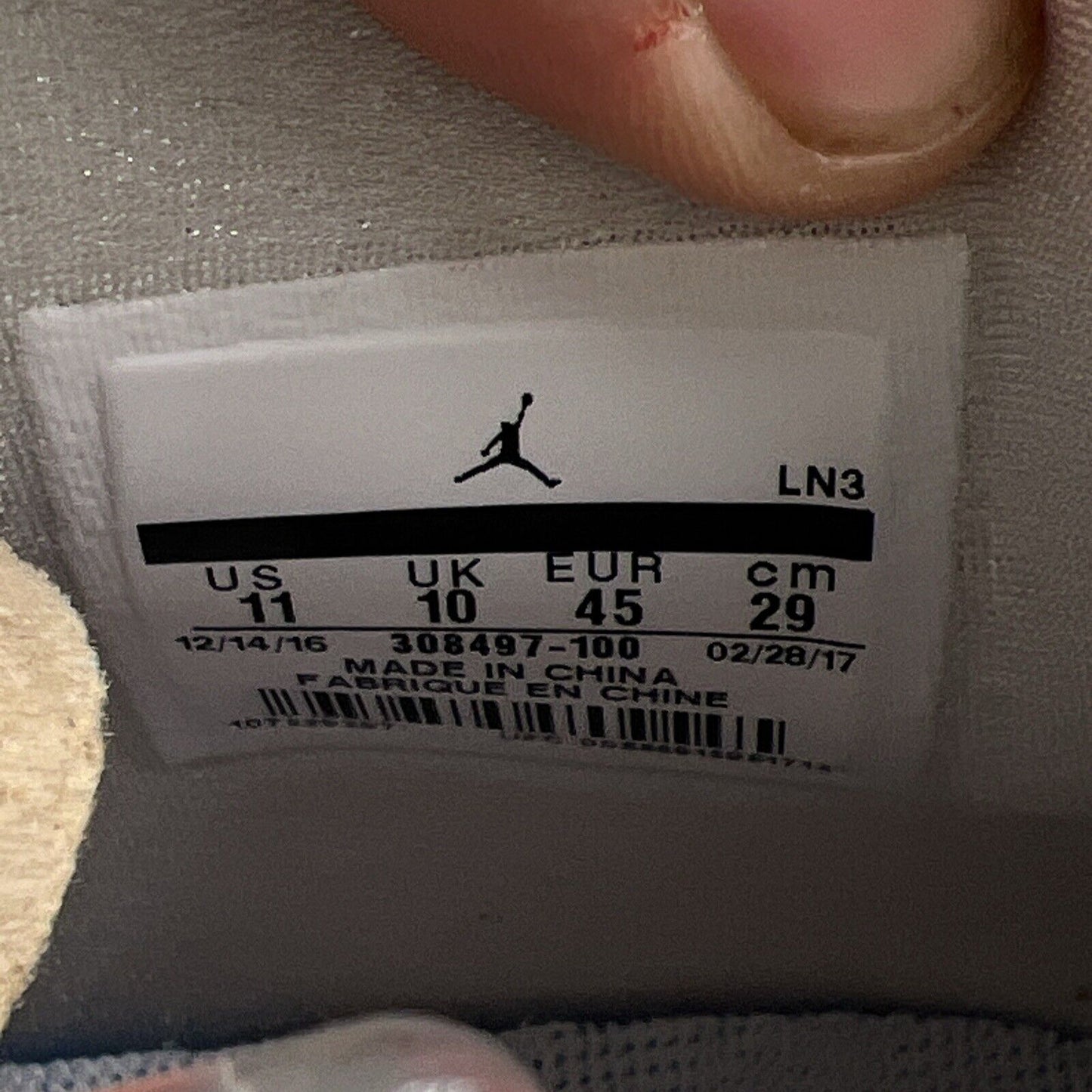 Size 11 - Jordan 4 Retro Mid Pure Money Silver Leather (308497-100)