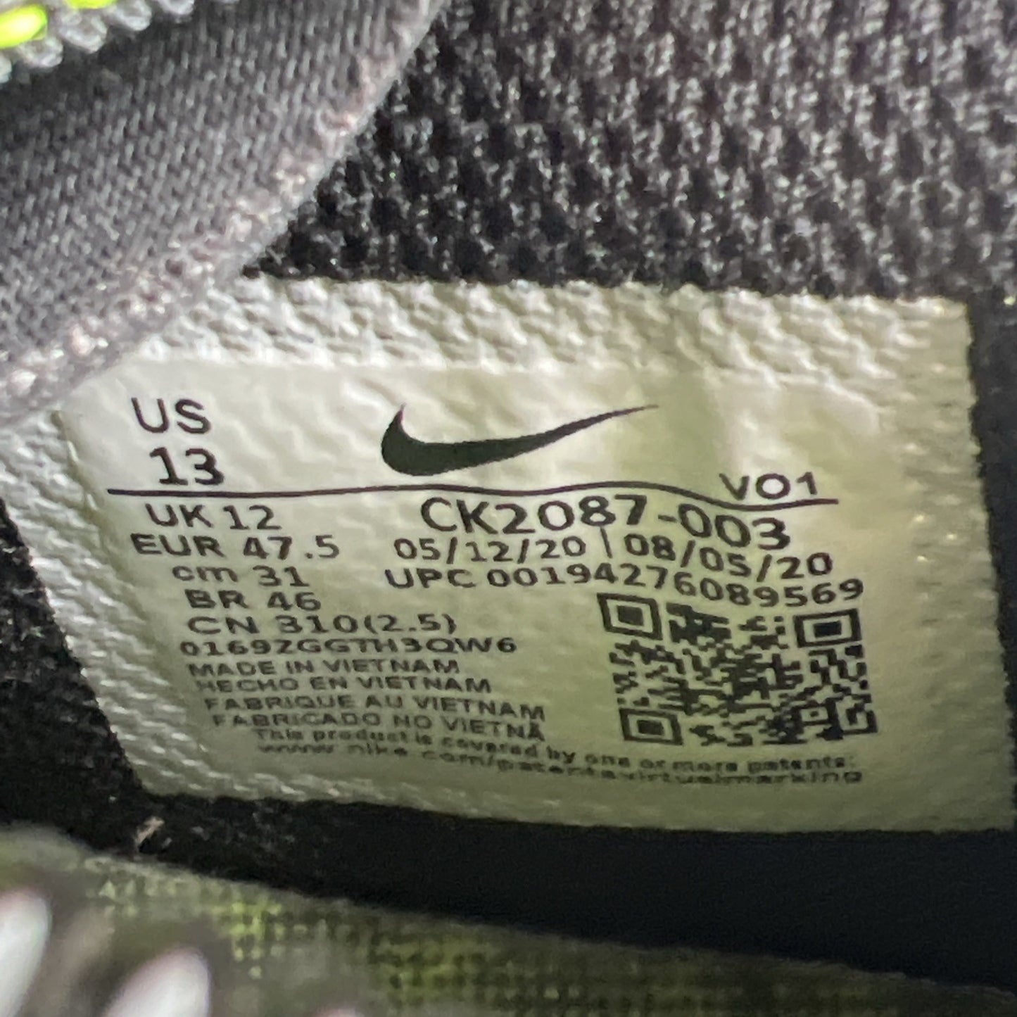 Size 13 - Nike Mamba Fury Lakers Away (CK2087-003)