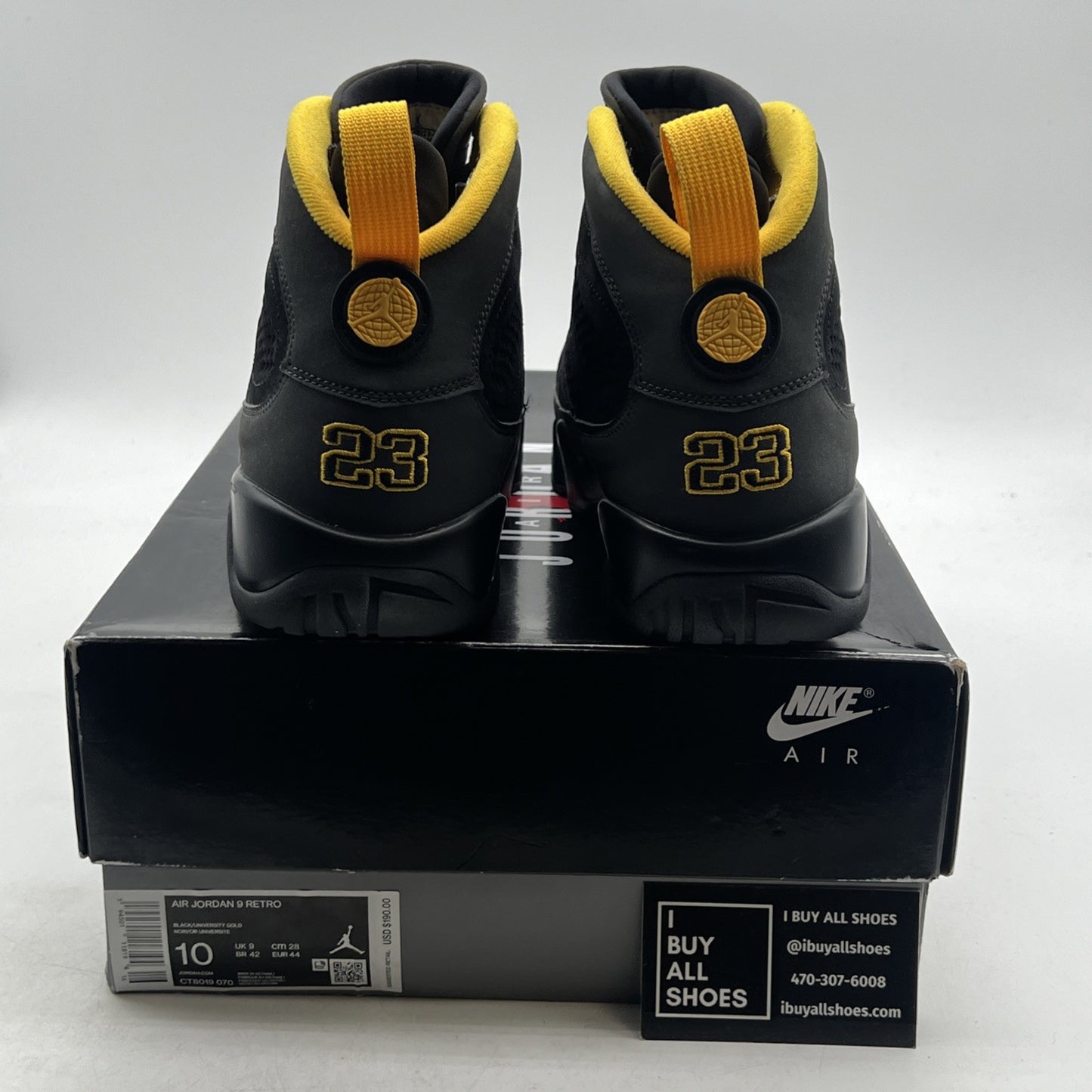 Size 10 - Air Jordan 9 Retro Black (CT8019-070)