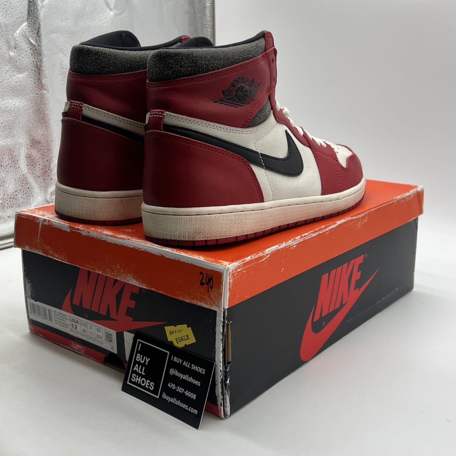 Size 12 -Air Jordan 1 Retro High OG Chicago Reimagined Lost & Found (DZ5485-612)