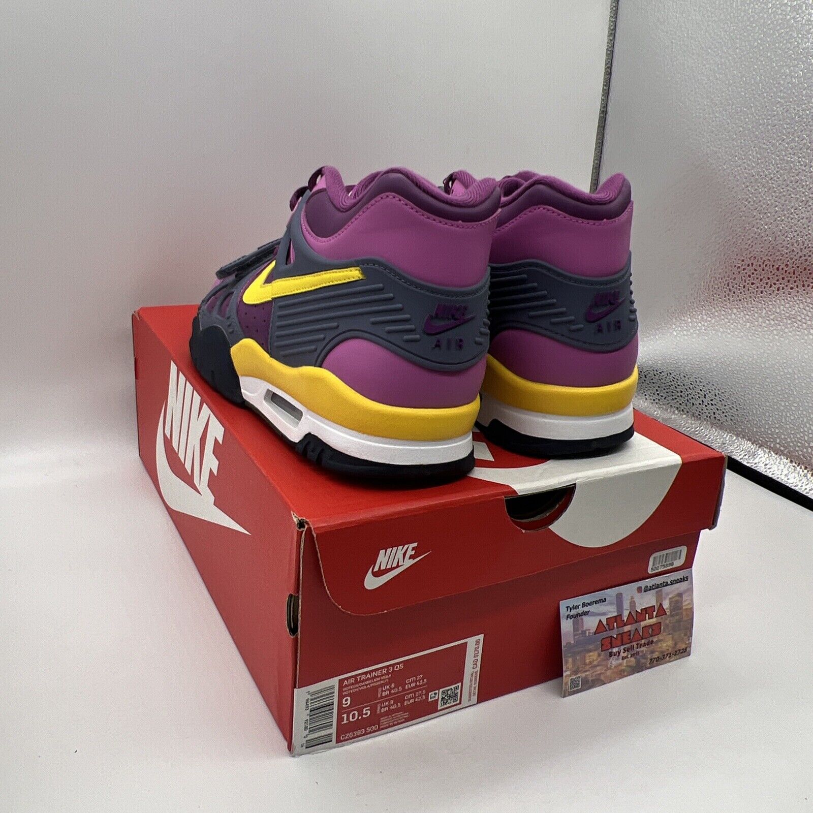 Size 10 - Nike Air Trainer 3 Retro 2020 Viotech Brand New Og All Yellow Black DS