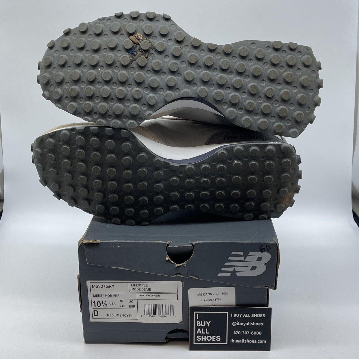 Size 10.5 - New Balance Foot Locker x 327 Grey Day Grey Navy (MS327GRY)