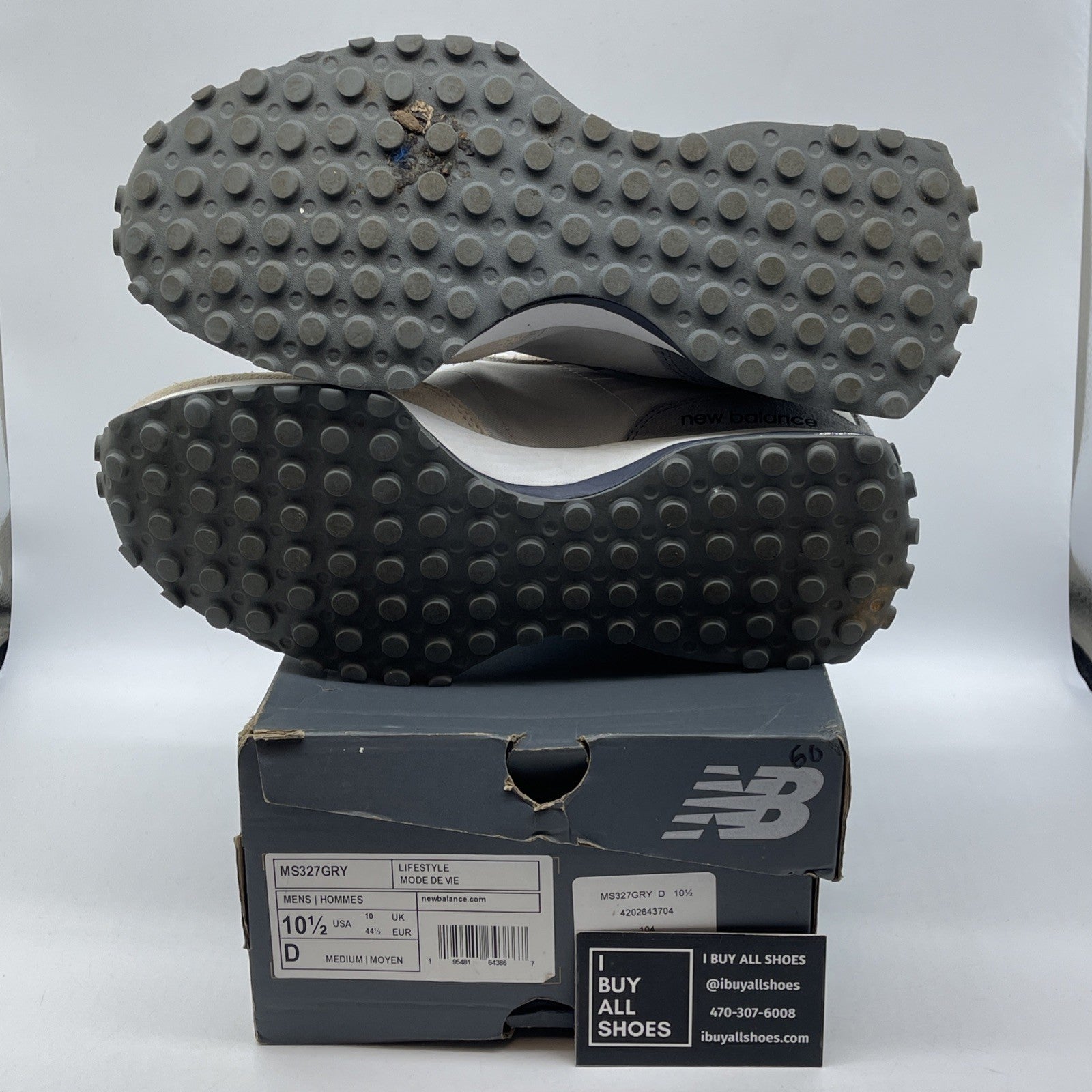 Size 10.5 - New Balance Foot Locker x 327 Grey Day Grey Navy (MS327GRY)