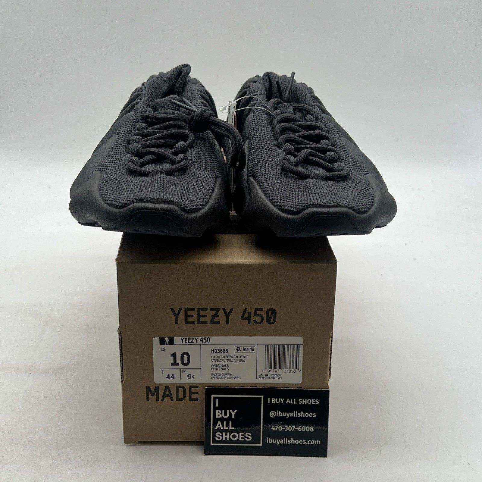 Size 10 - adidas Yeezy 450 Utility Black (H03665)