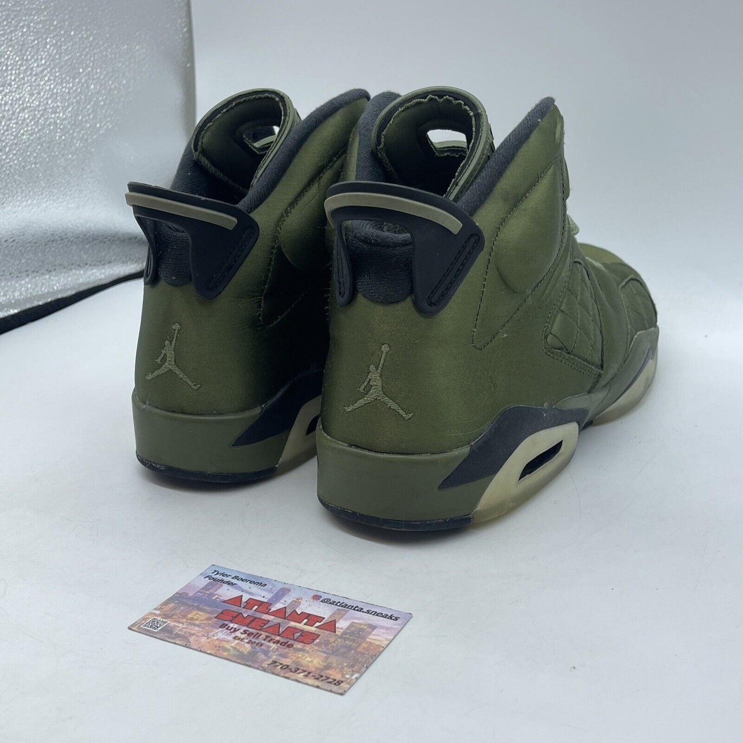 Size 12 - Air Jordan 6 Retro Pinnacle Flight Jacket Green Suede (AH4614-303)