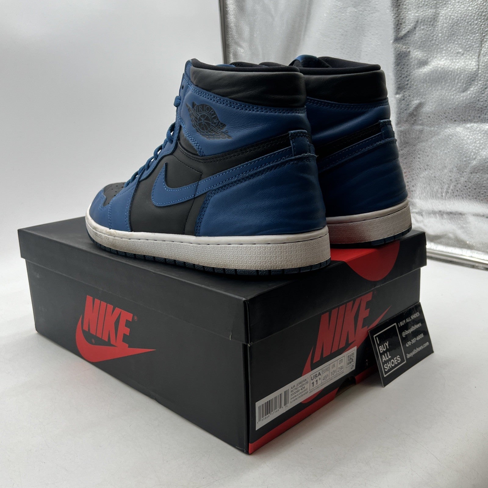 Size 11.5 - Air Jordan 1 Retro OG High Dark Marina Blue (555088-404)