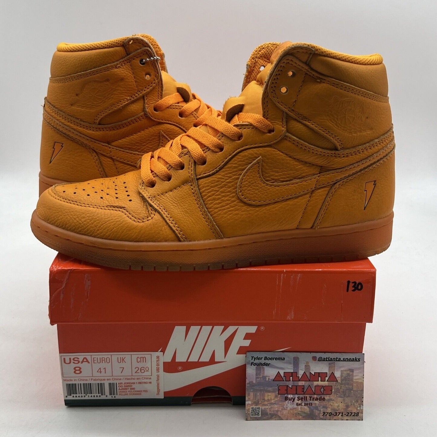 Size 8 - Air Jordan 1 Retro OG G8RD High Orange Peel (AJ5997-880)