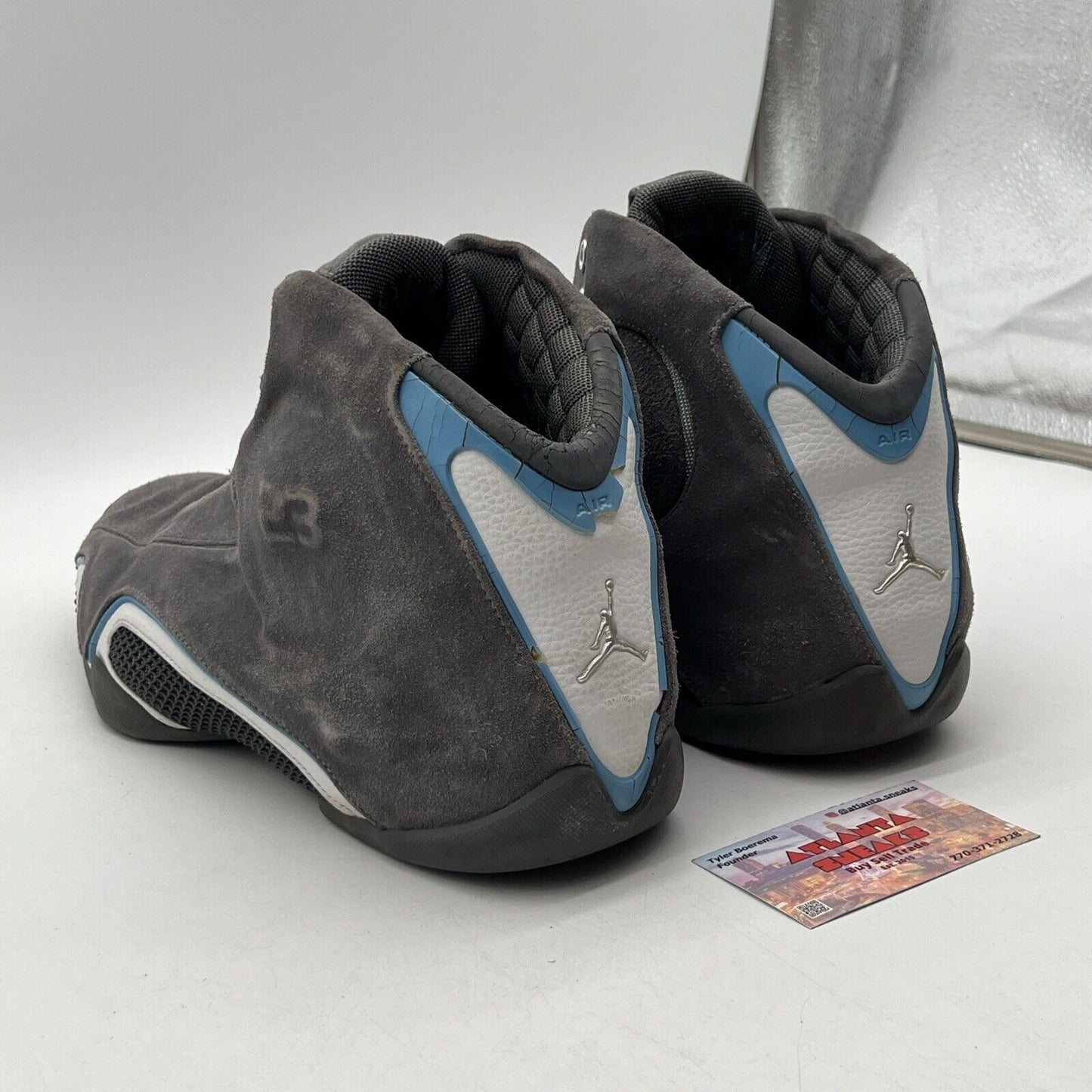 Size 14 - Air Jordan 21 OG Light Graphite Grey Suede White Blue (313495-002)