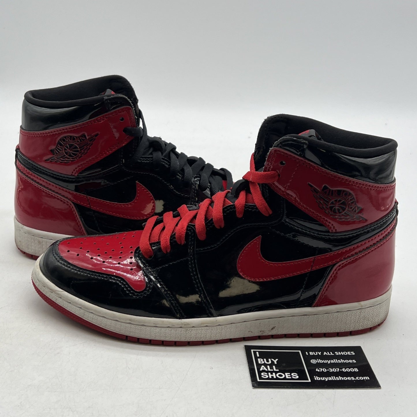 Size 9.5 - Air Jordan 1 Retro OG High Patent Bred (555088-063)