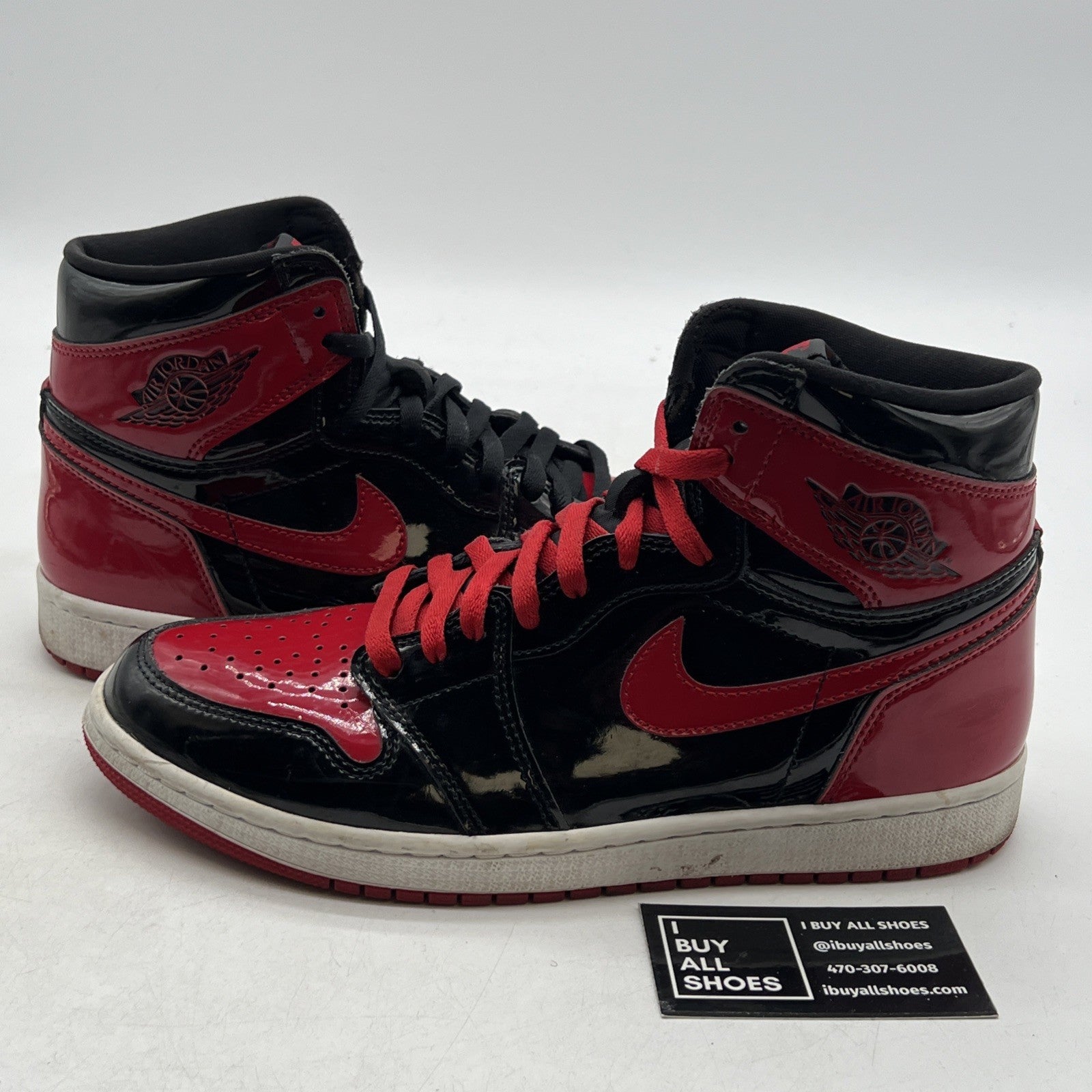 Size 9.5 - Air Jordan 1 Retro OG High Patent Bred (555088-063)