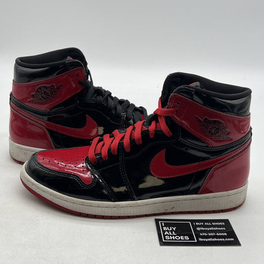 Size 9.5 - Air Jordan 1 Retro OG High Patent Bred (555088-063)