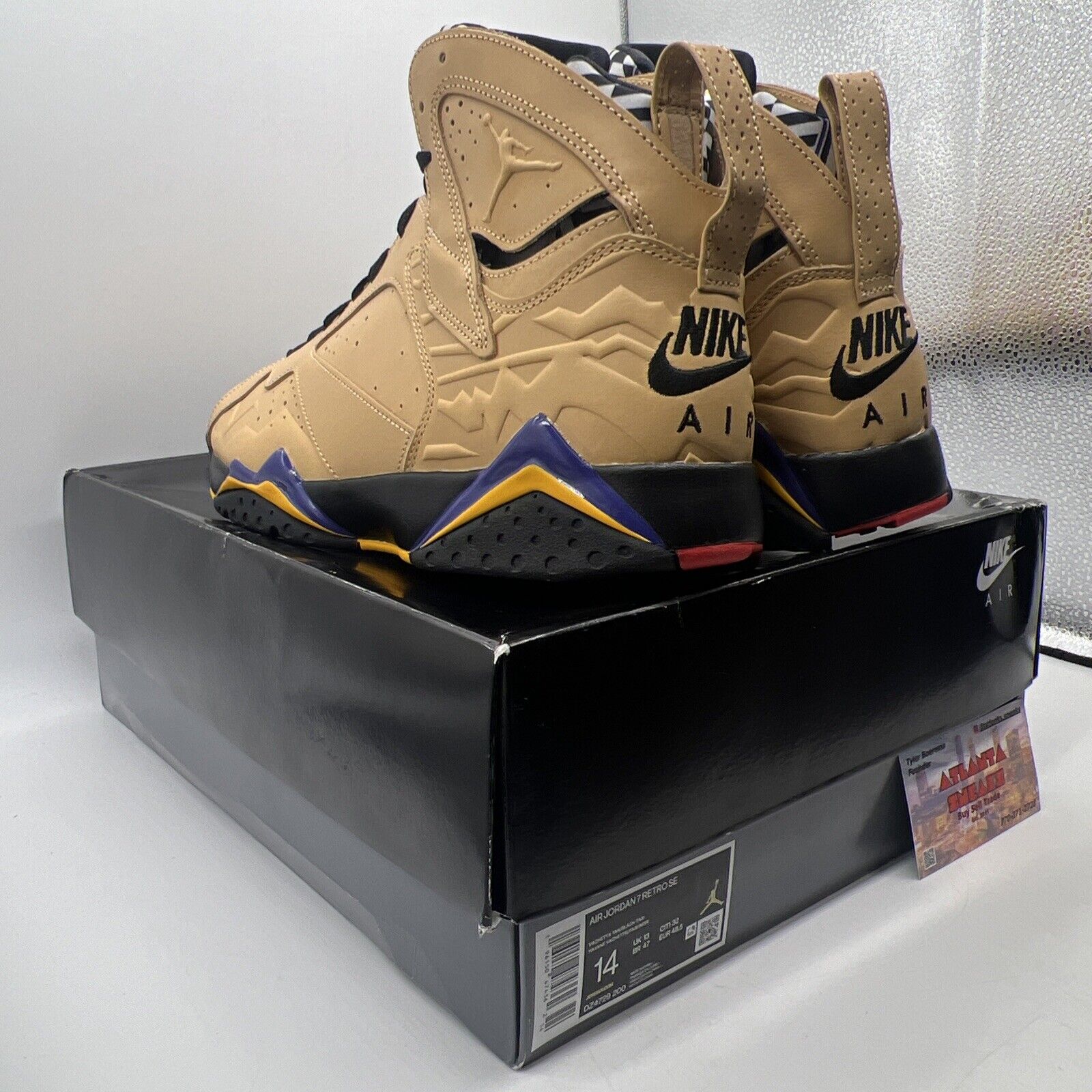 Size 14 - Air Jordan 7 Retro SE Afrobeats Purple Yellow Leather (DZ4729-200)