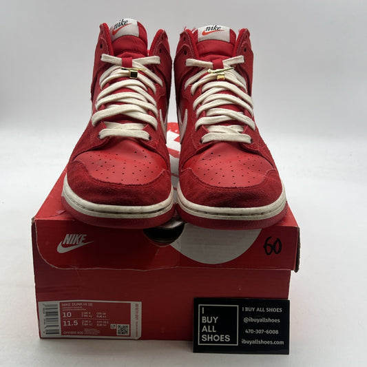 Size 10 - Nike Dunk SE High First Use Pack - University Red (DH0960-600)