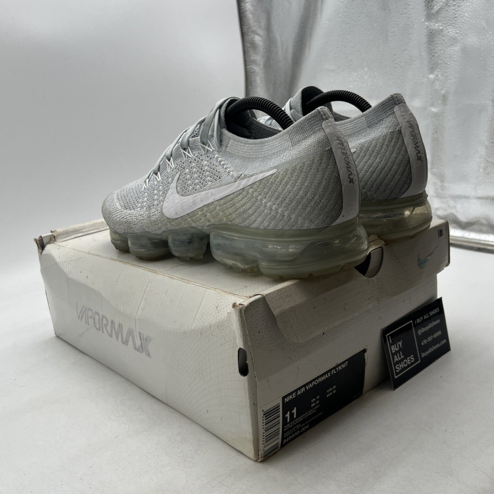 Size 11 - Nike Air VaporMax Pure Platinum (849558-004)
