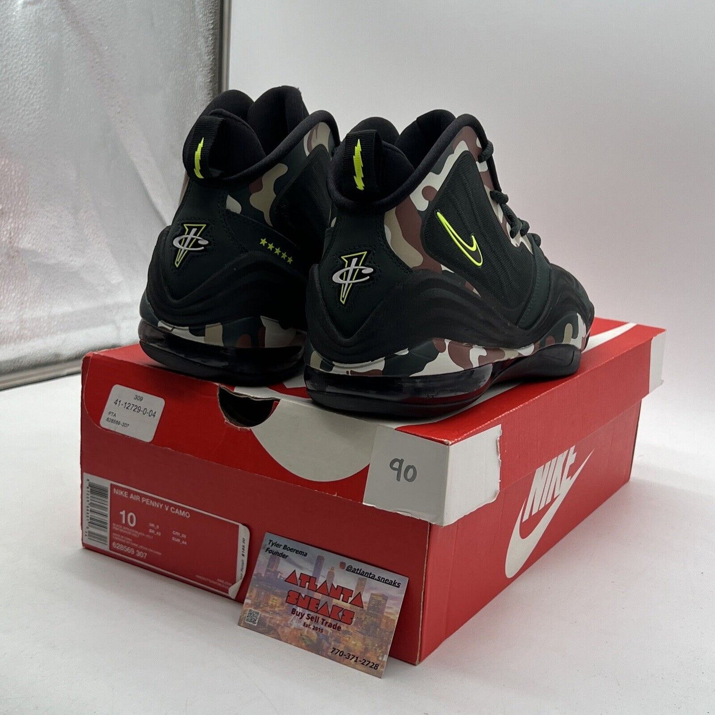Size 10 - Nike Air Penny 5 Camo Camo Brown Green (628569-307)