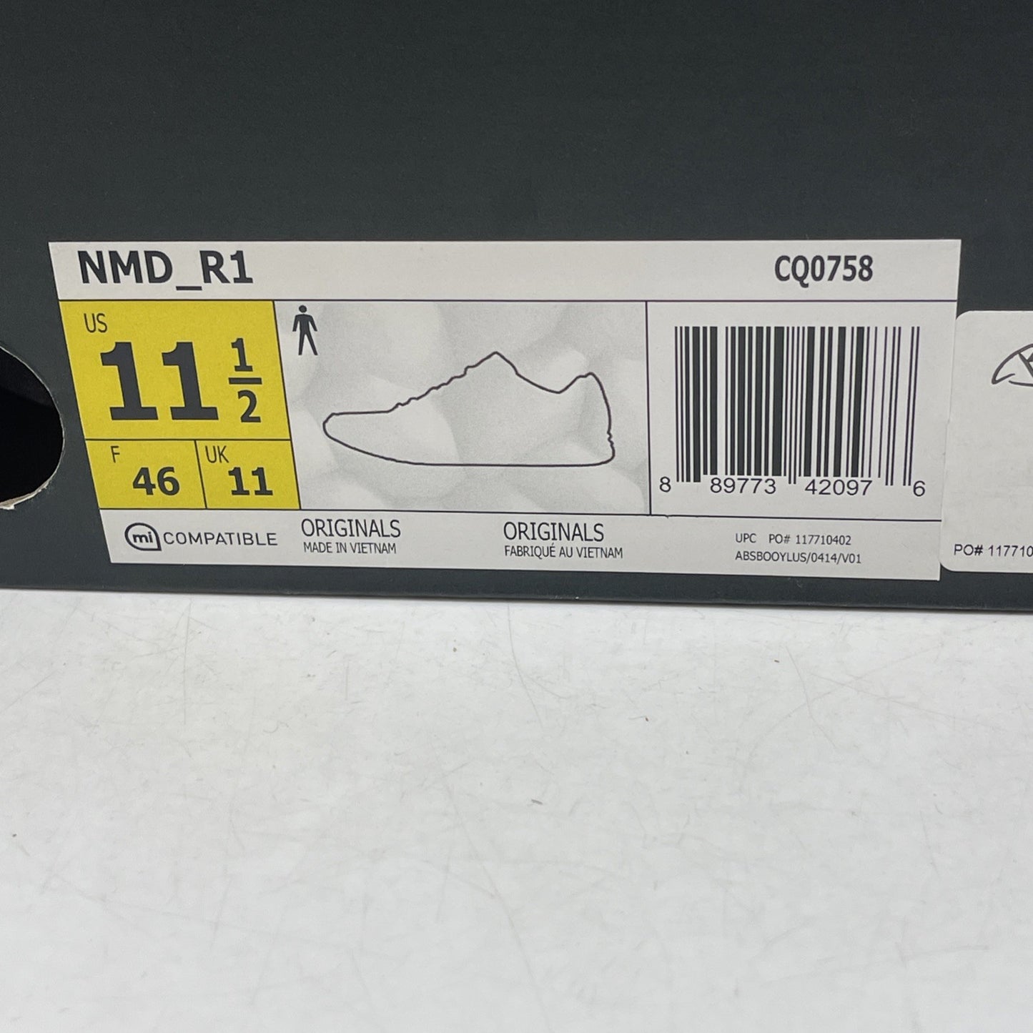 Size 11.5 - Adidas Champs Sports x NMD_R1 Chalk and Olive (CQ0758)