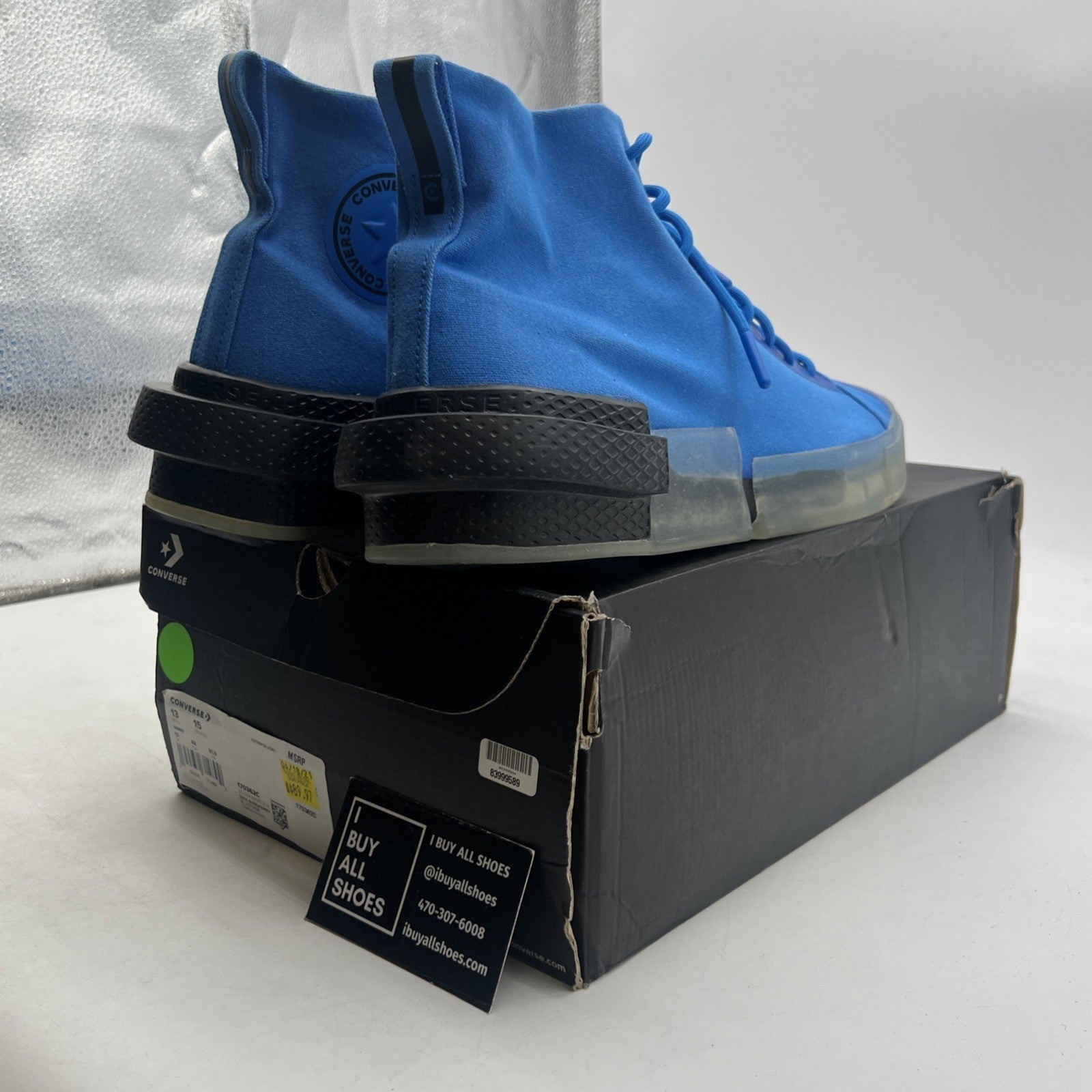 Size 13 - Converse All Star Disrupt CX High Digital Terrain - Digital Blue