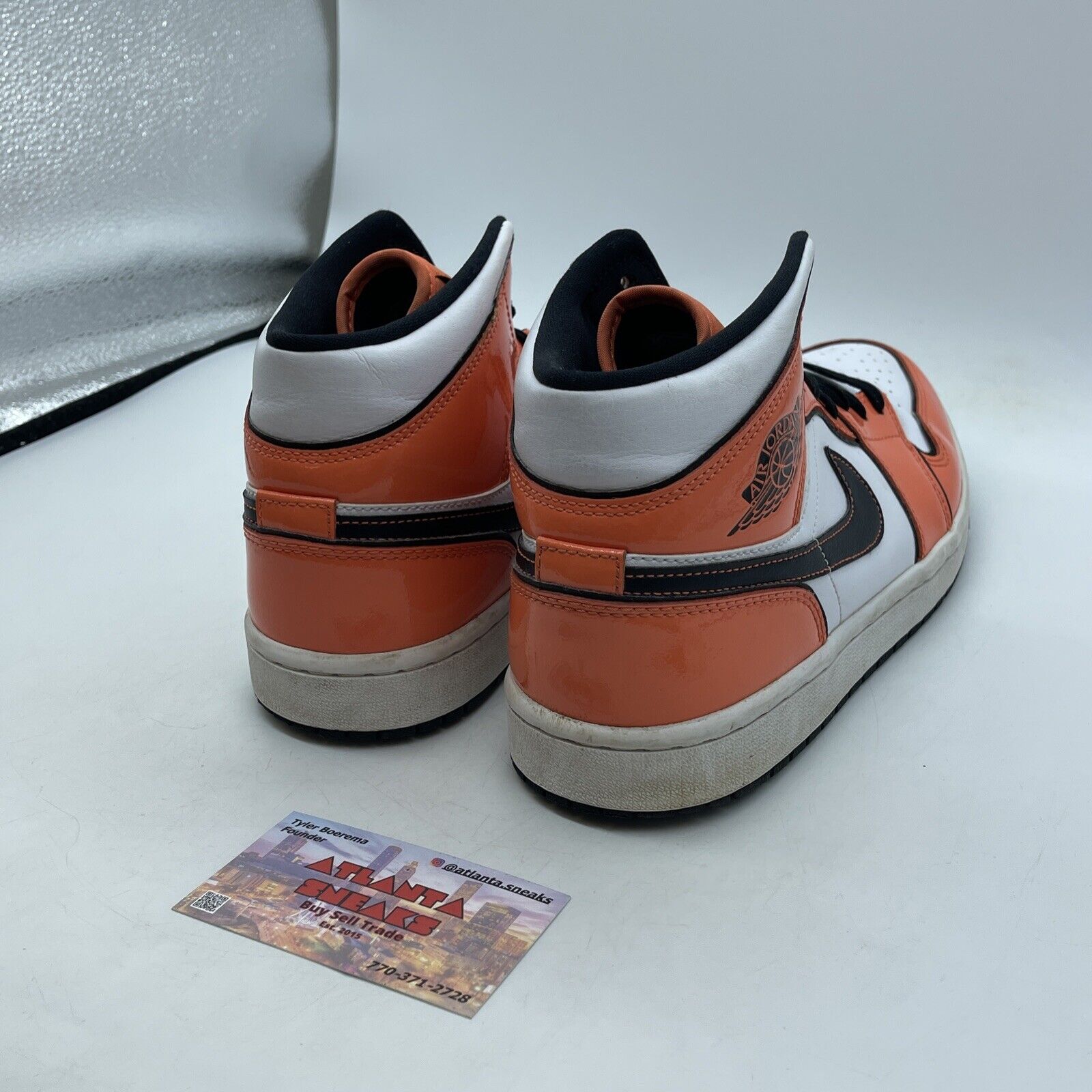 Size 9 - Air Jordan 1 SE Mid Turf Orange Black White Leather (DD6834-802)