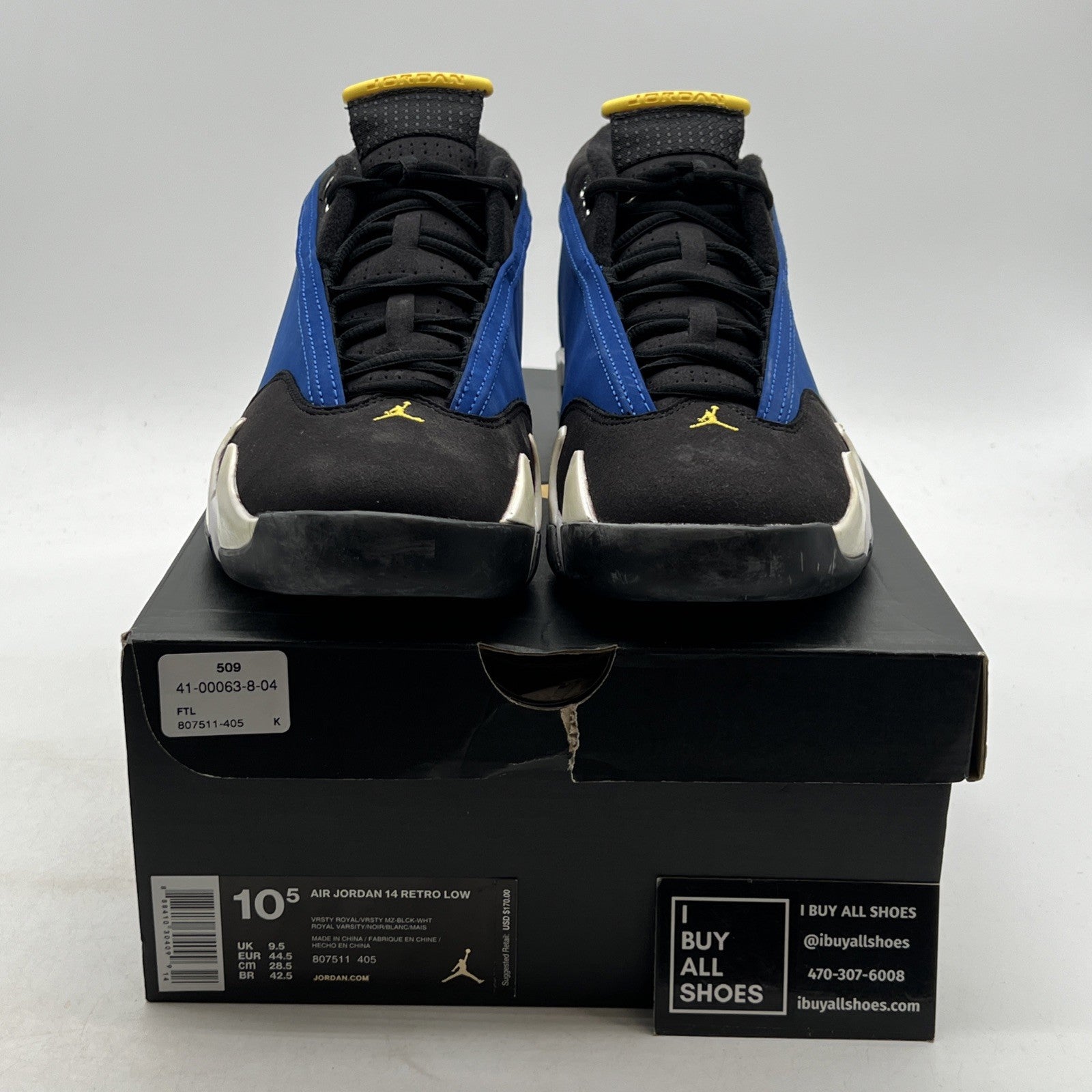Size 10.5 - Air Jordan 14 Retro 2015 Low Laney (807511-405)