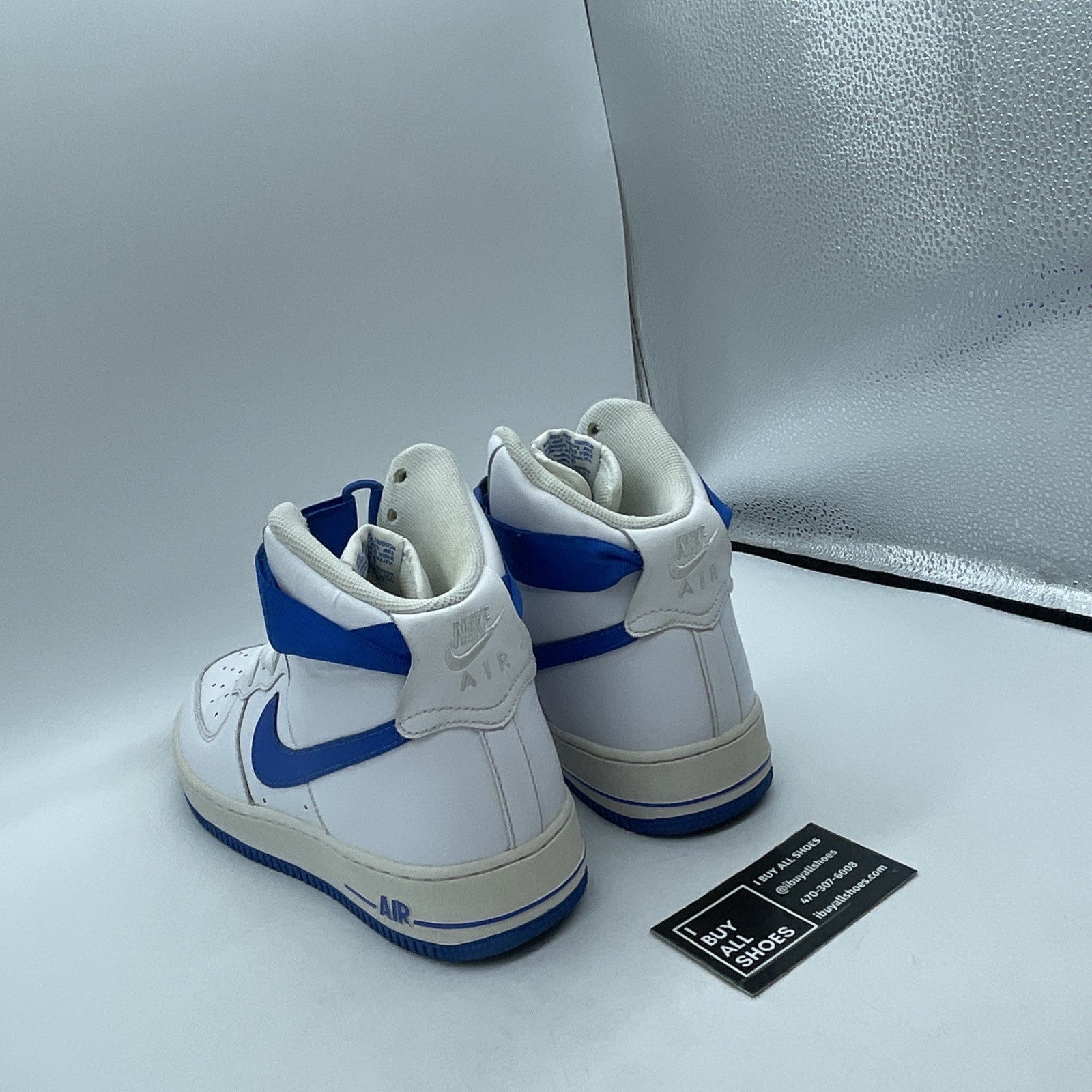 Size 9.5 - Nike Air Force 1 '07 High White Soar Blue (315121-110)