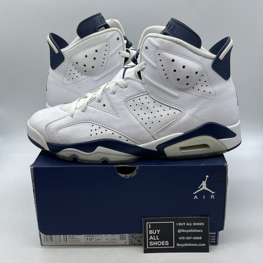 Size 10.5 - Jordan 6 Retro Midnight Navy White Leather (CT8529-141)