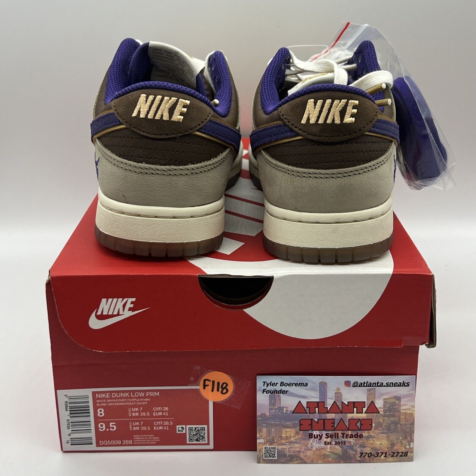 Size 8 - Nike Dunk Low Premium Setsubun Purple Brown Brand New Og All Violet