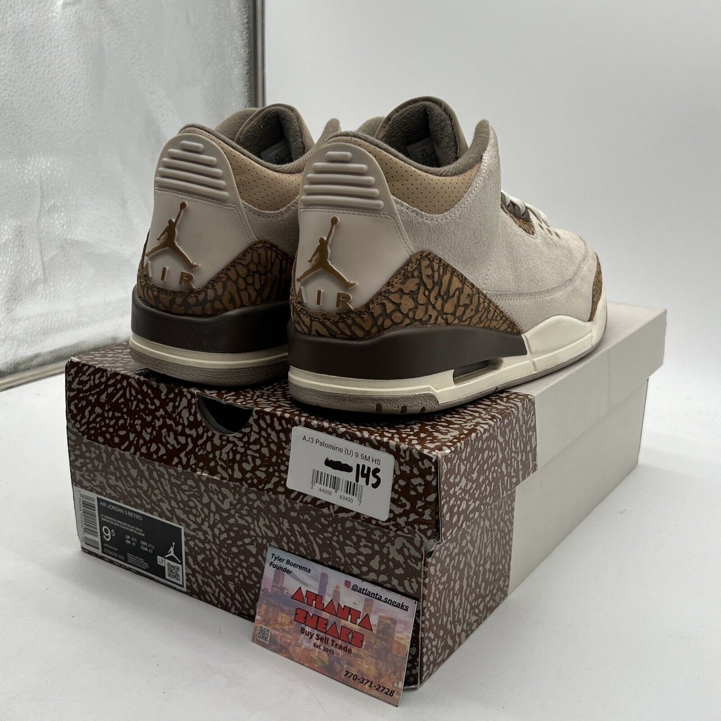 Size 9.5 - Jordan 3 Retro Low Palomino Brown Tan Suede (CT8532-102)