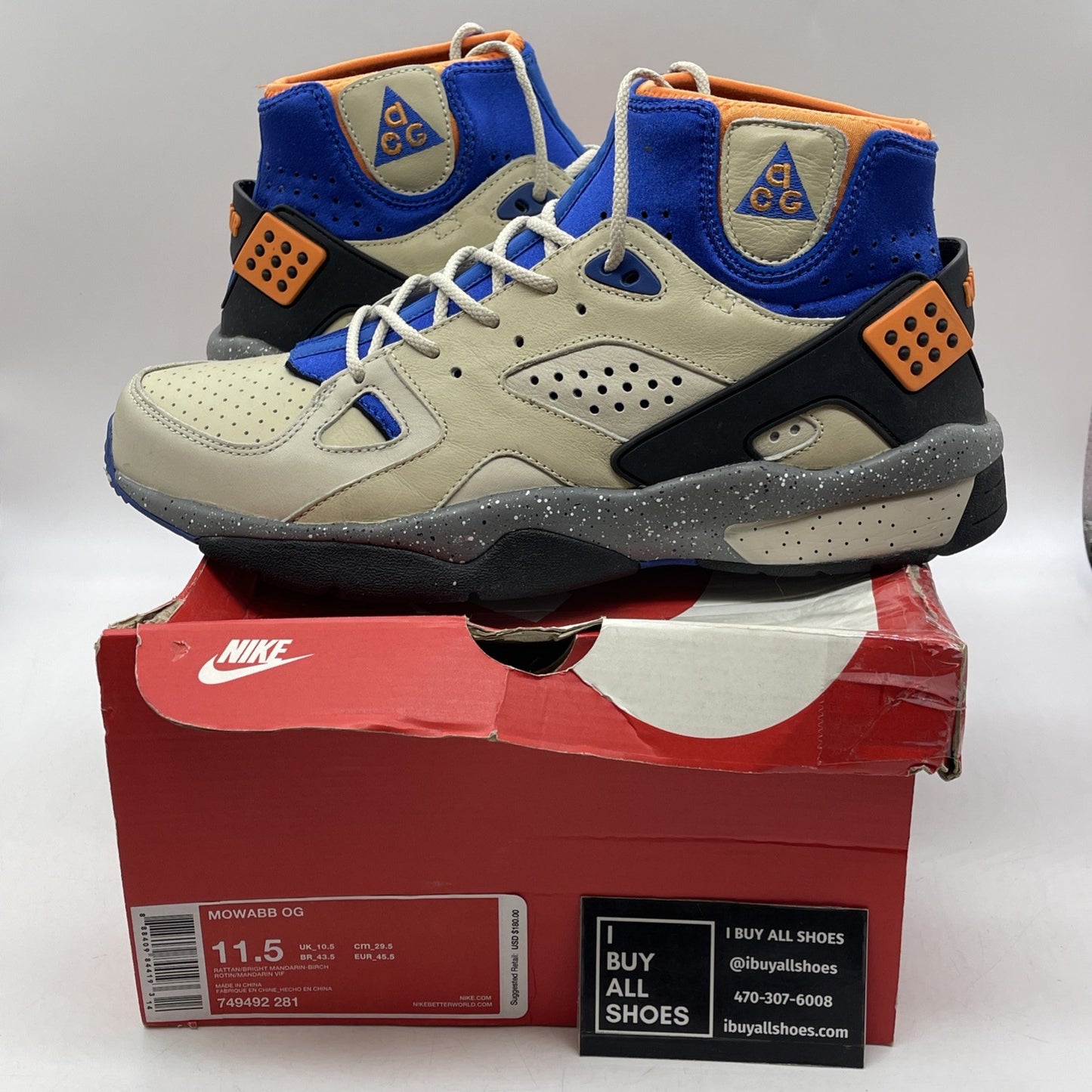Size 11.5 - Nike ACG Air Mowabb OG 2015 Rattan Birch (749492-281)