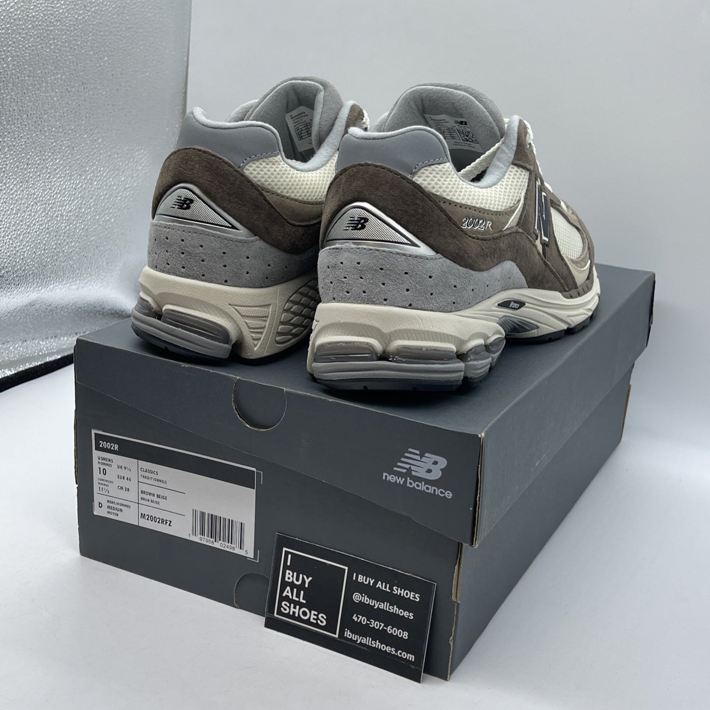 Size 10 - New Balance 2002R Emerging Brown Pack Grey Suede Leather  (M2002RFZ)