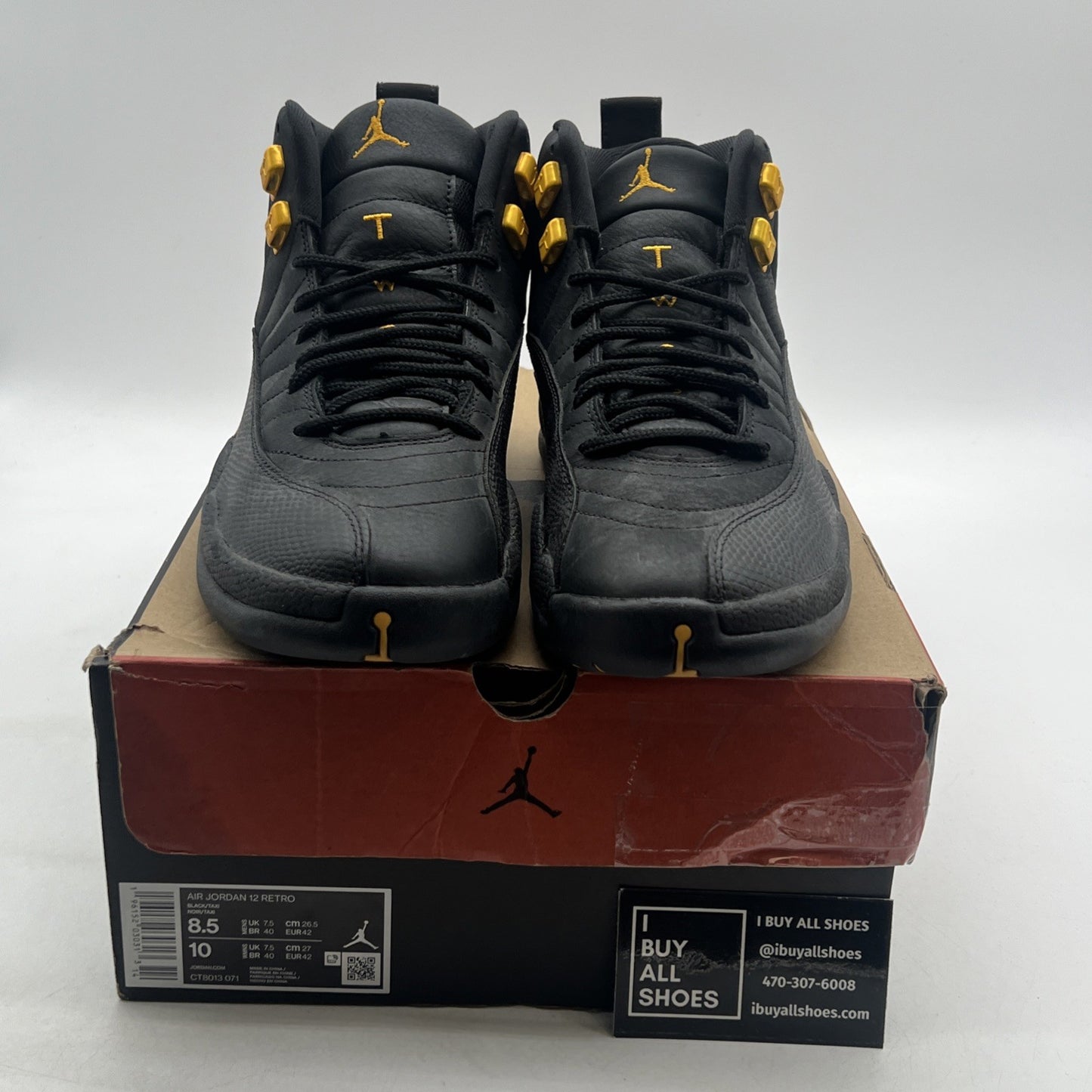 Size 8.5 - Air Jordan 12 Retro Mid Black Taxi (CT8013-071)