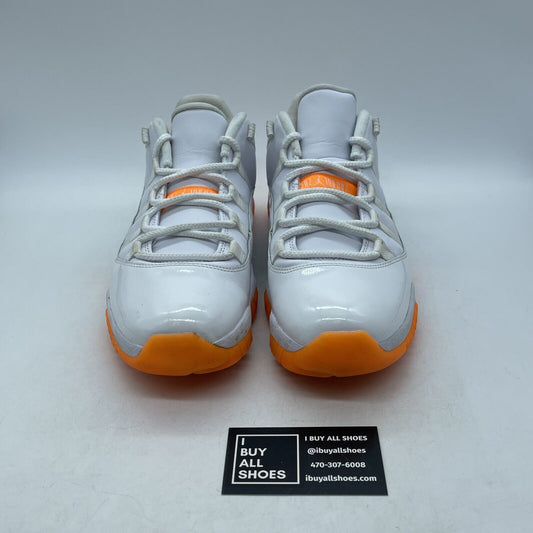 Size 11.5W - Air Jordan 11 Retro Low Bright Citrus White Suede (AH7860-139)