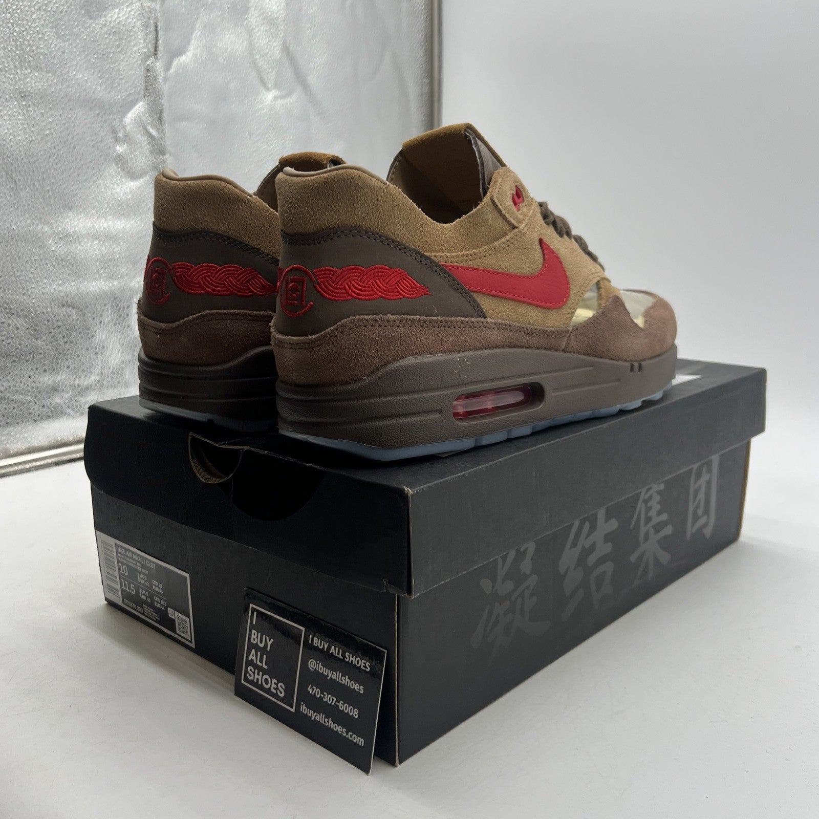 Size 10 - Nike CLOT x Air Max 1 Kiss Of Death CHA (DD1870-200)