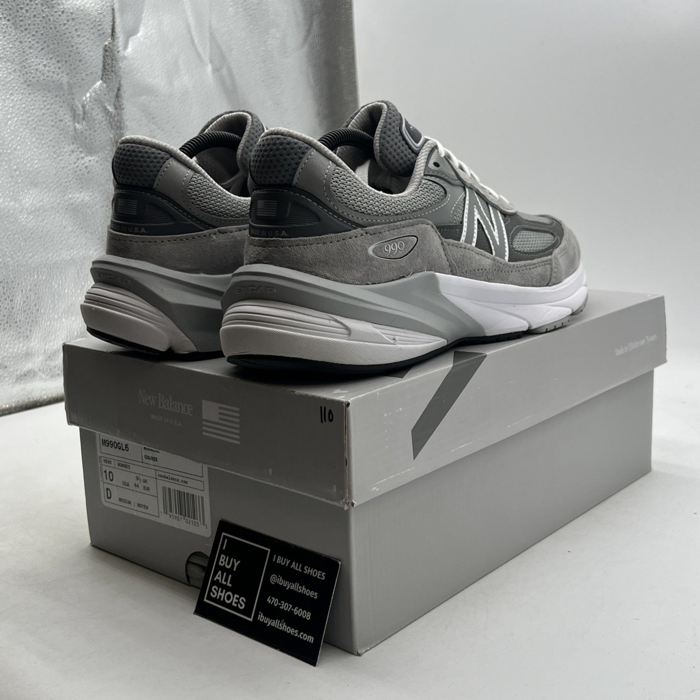 Size 10 - New Balance 990v6 Made in USA Castlerock (M990GL6)