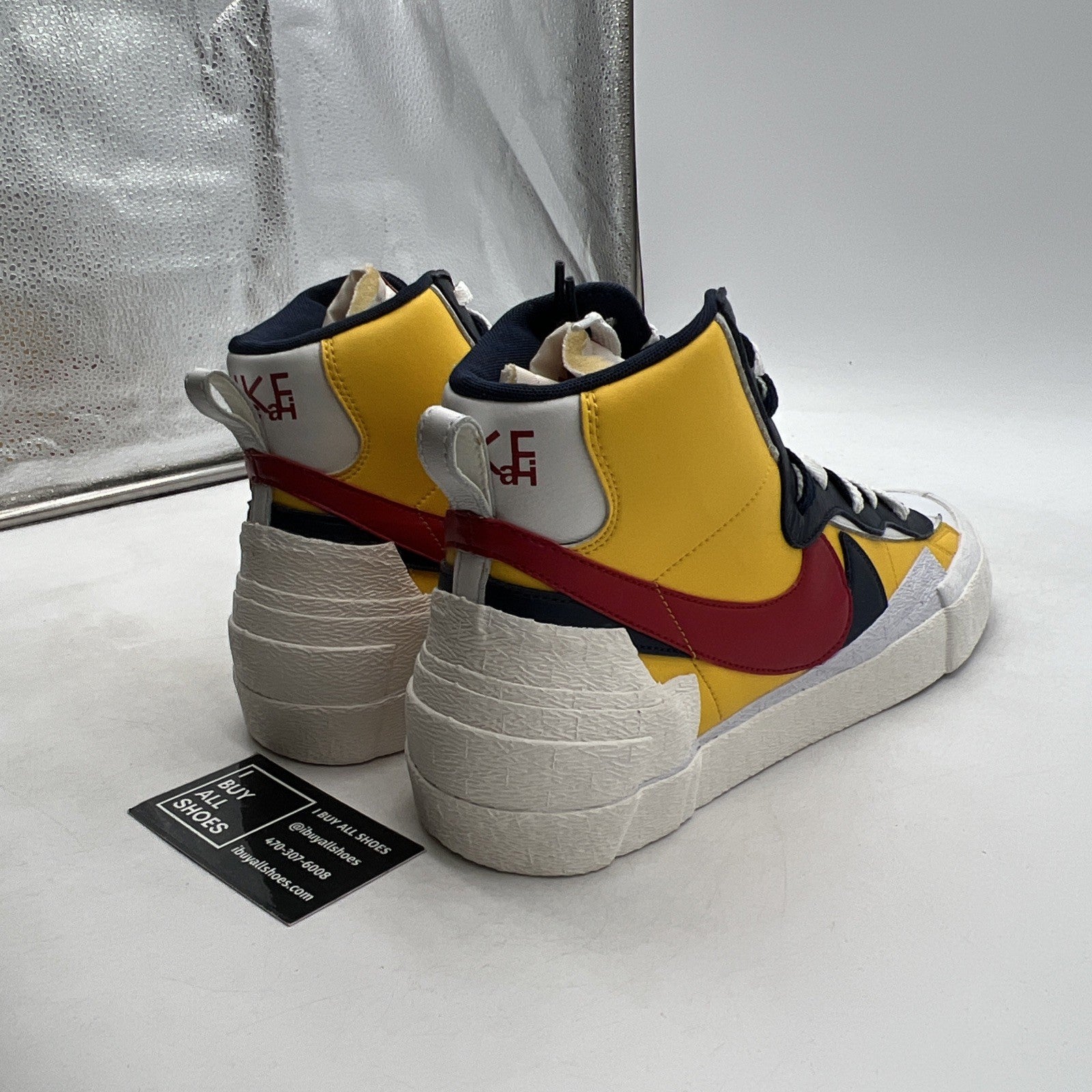 Size 12 - Nike sacai x Blazer Mid Maize Navy (BV0072-700)