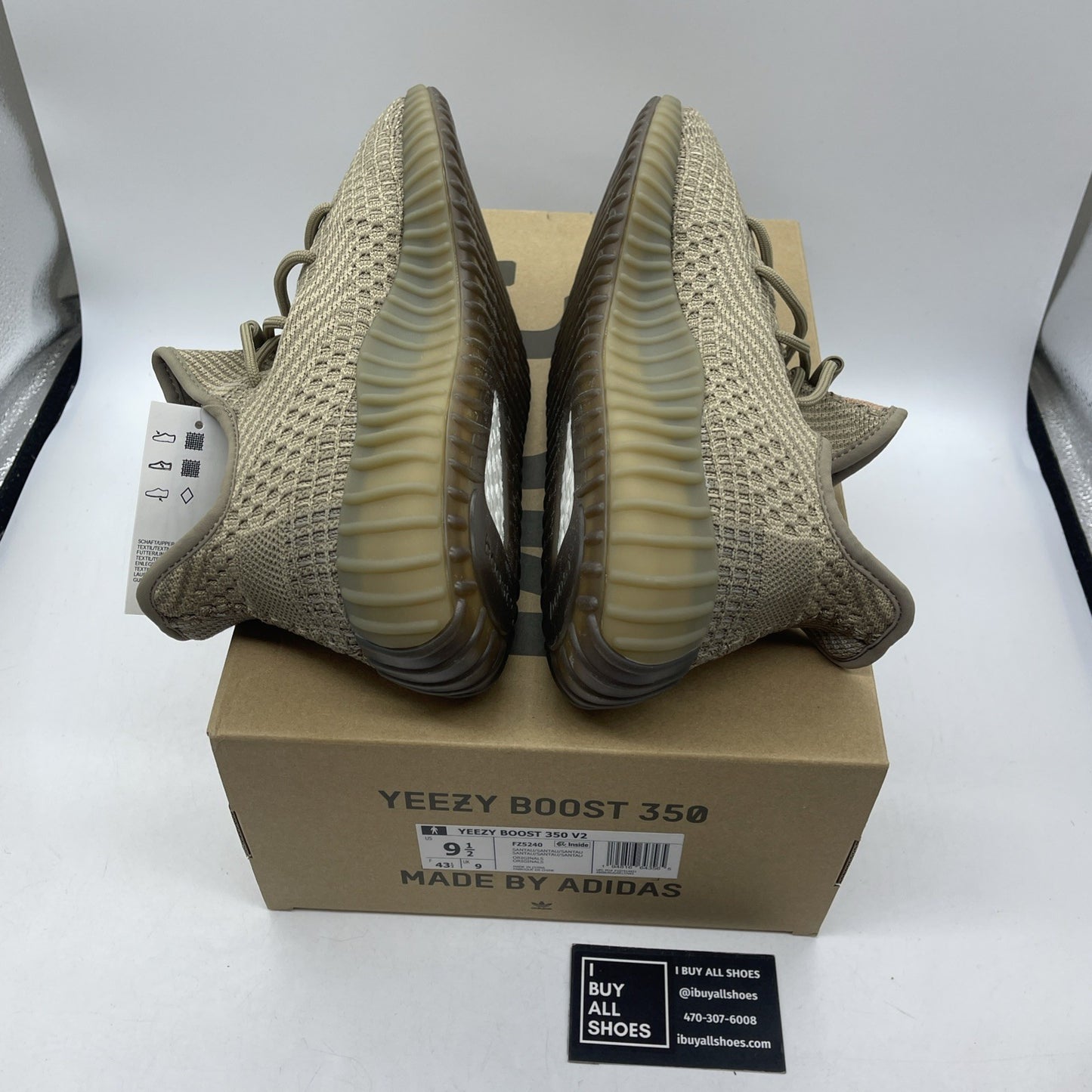 Size 9.5 - Adidas Yeezy Boost 350 V2 Sand Taupe Brown Suede (FZ5240)