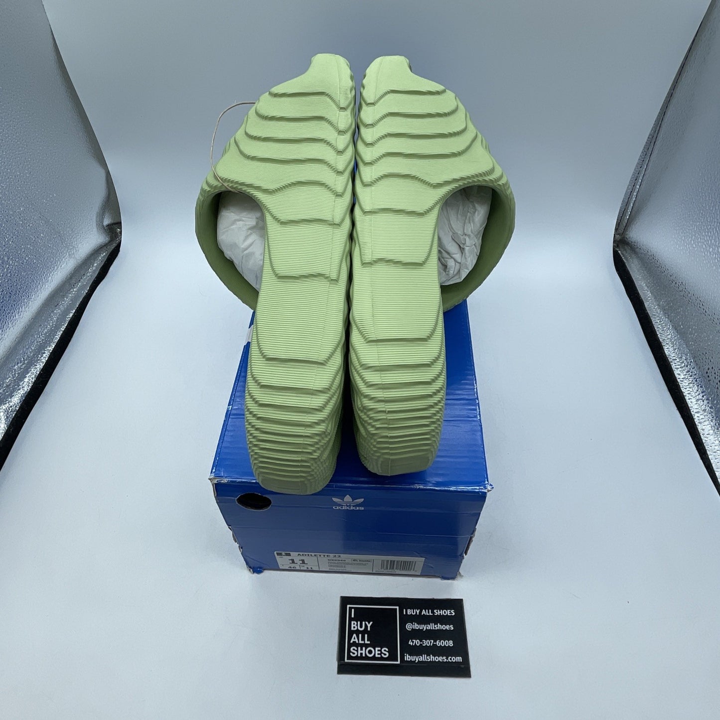Size 11 - Adidas Adilette 22 Slides Magic Lime (GX6946)