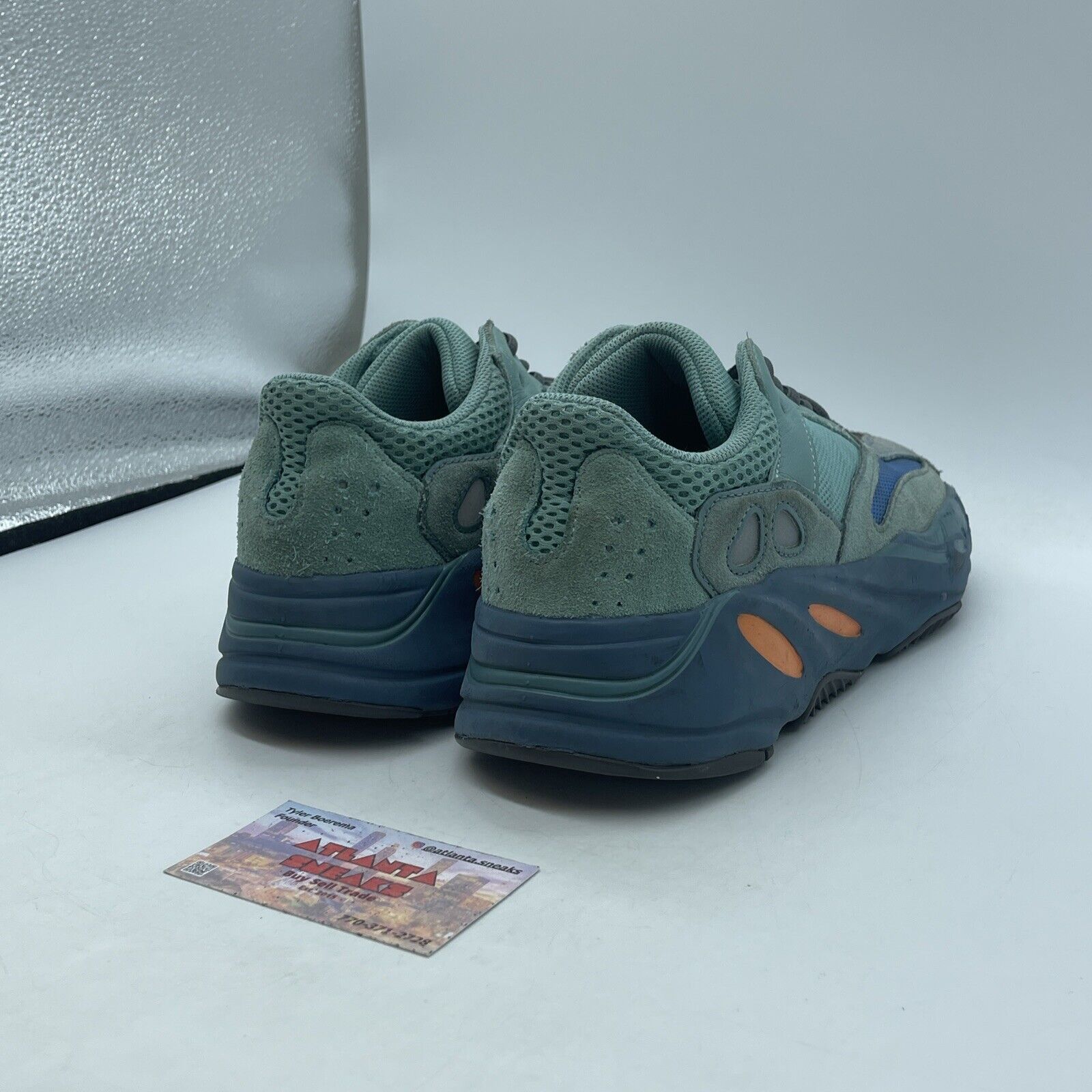 Size 9.5 - adidas Yeezy Boost 700 Faded Azure Blue Green Suede (GZ2002)