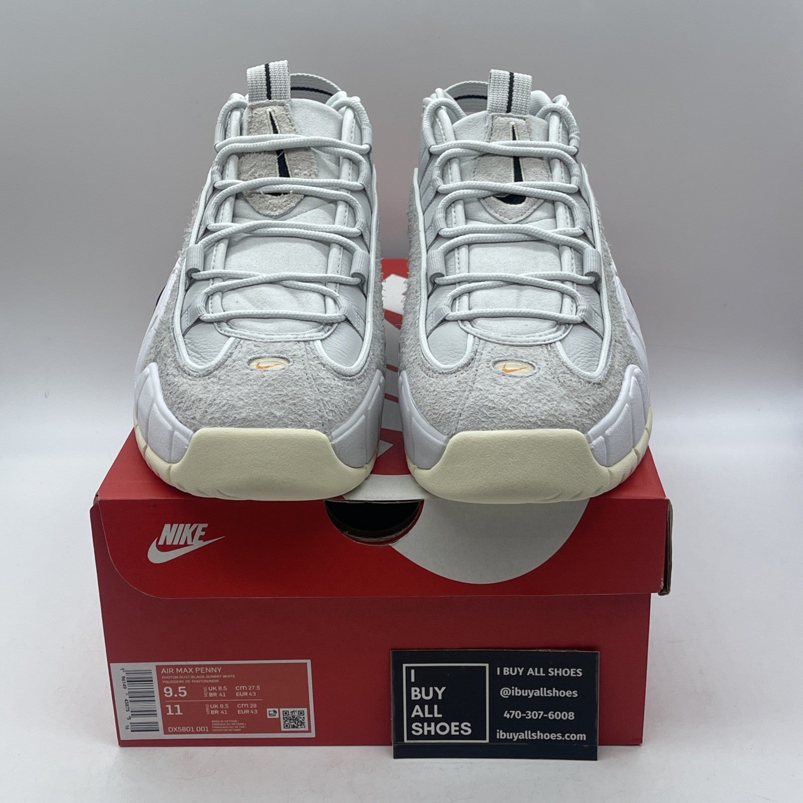 Size 9.5 - Nike Air Max Penny 1 Photon Dust Suede Leather (DX5801-001)