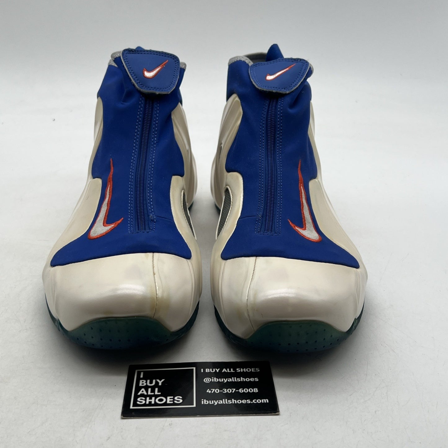 Size 10.5 - Nike Air Flightposite Knicks White Blue New York (642307-100)